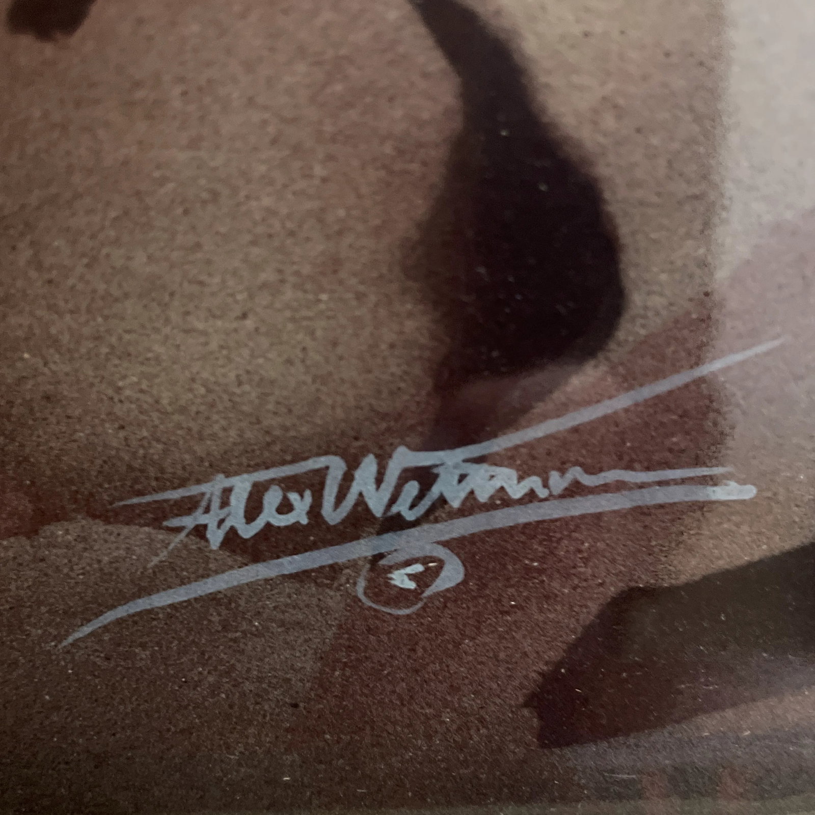 Mid-Century Modern Alex Witteman the Plainsman Airbrush Painting Ca. 1950s, Framed - 8