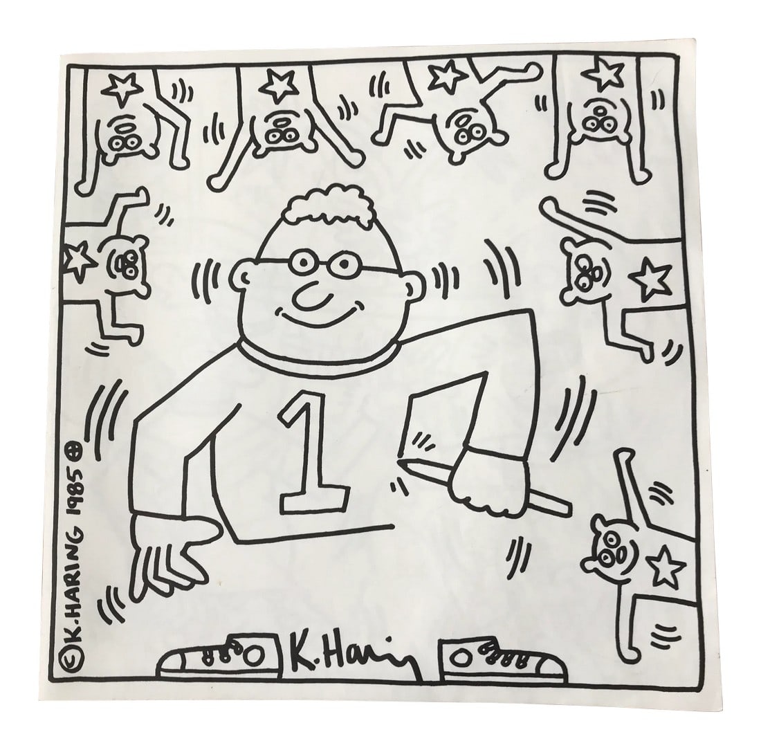 1985 Vintage Keith Haring Coloring Book: This is a First Edition, Rare, Â© KEITH HARING 1985 (COLORING BOOK) Distributed in small quantities by Keith Haring's Pop Shop in the mid-eighties, this charming untitled artist's book is