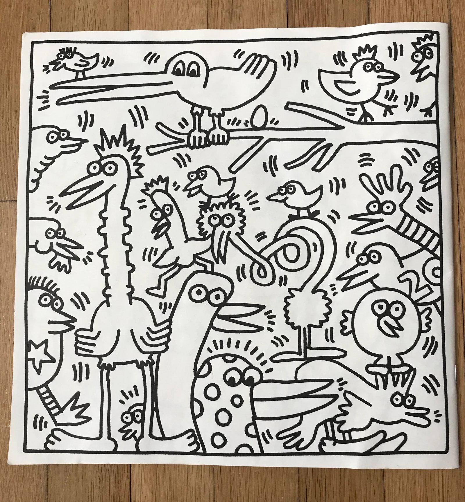 1985 Vintage Keith Haring Coloring Book - 6