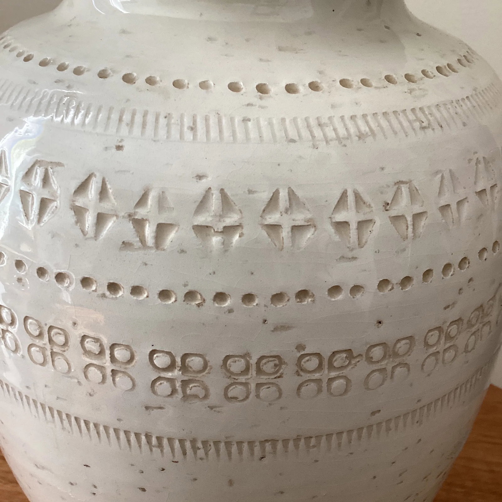 Vintage Mid Century Modern Bitossi Pottery Vase Italy - 5