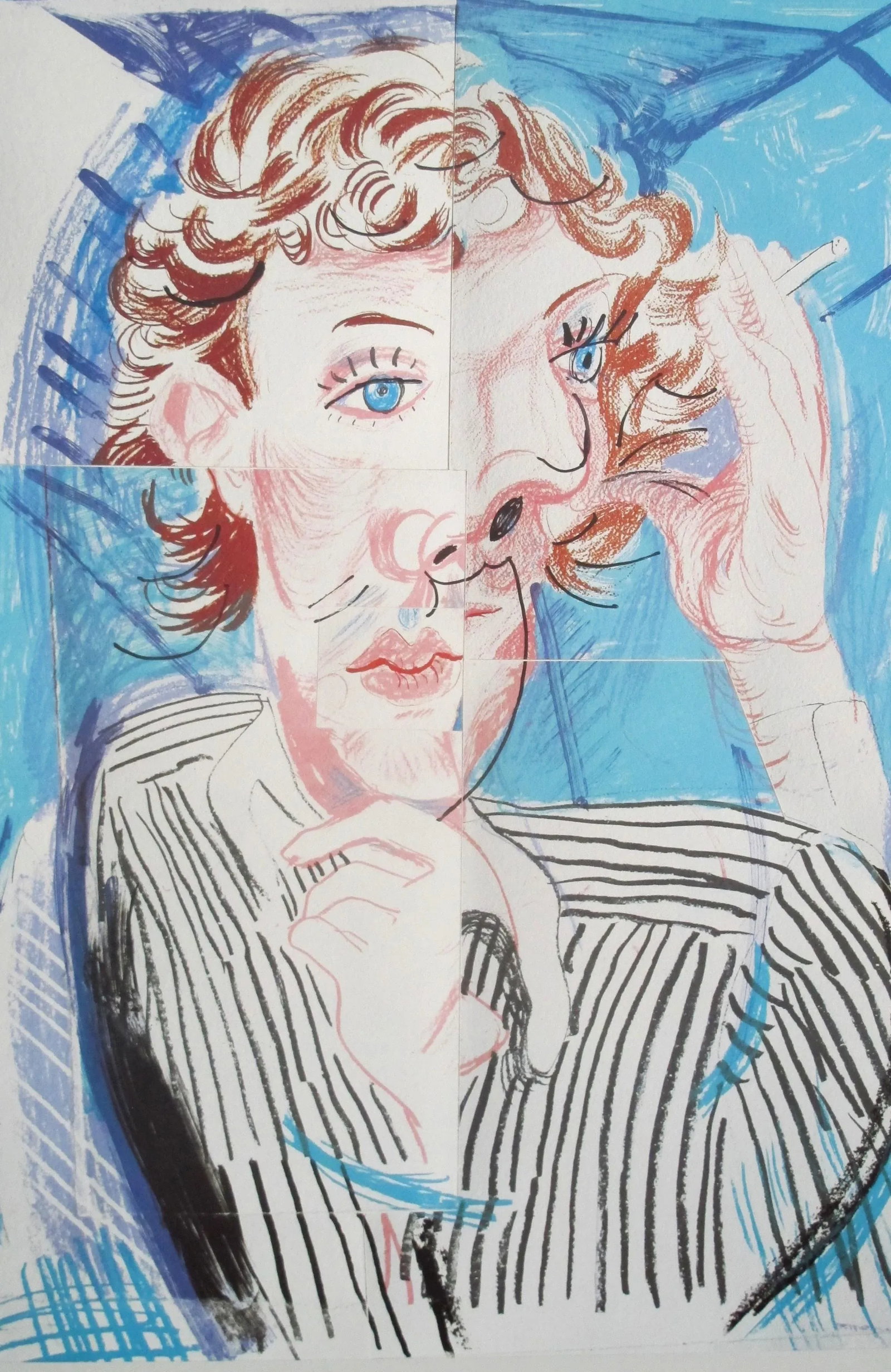 1985 Original French Exhibition Poster - Galerie Claude Bernard, David Hockney - 3