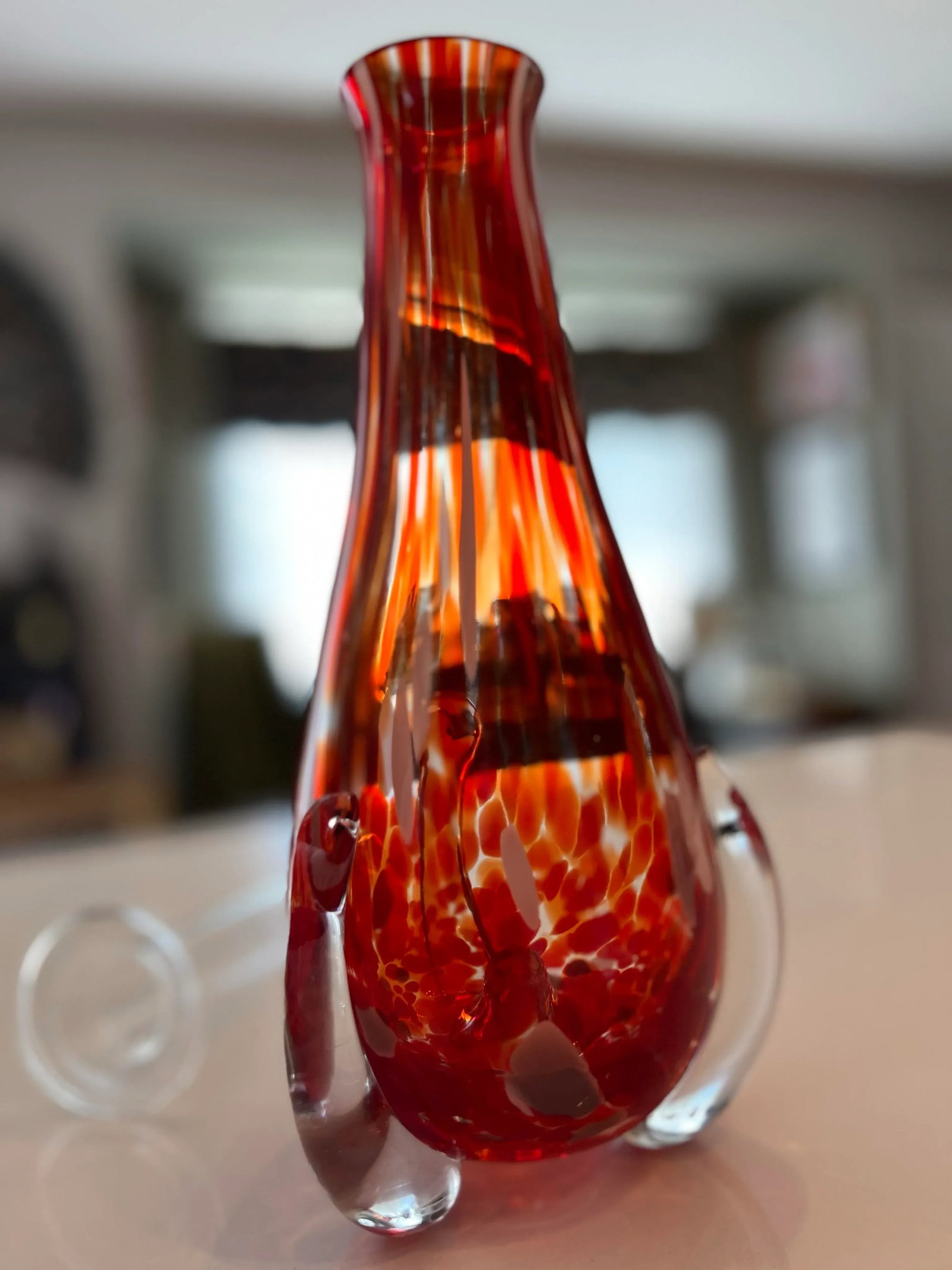 1980s Vaso in Vetro Murano Hand-Blown Glass Bud Vase - 11
