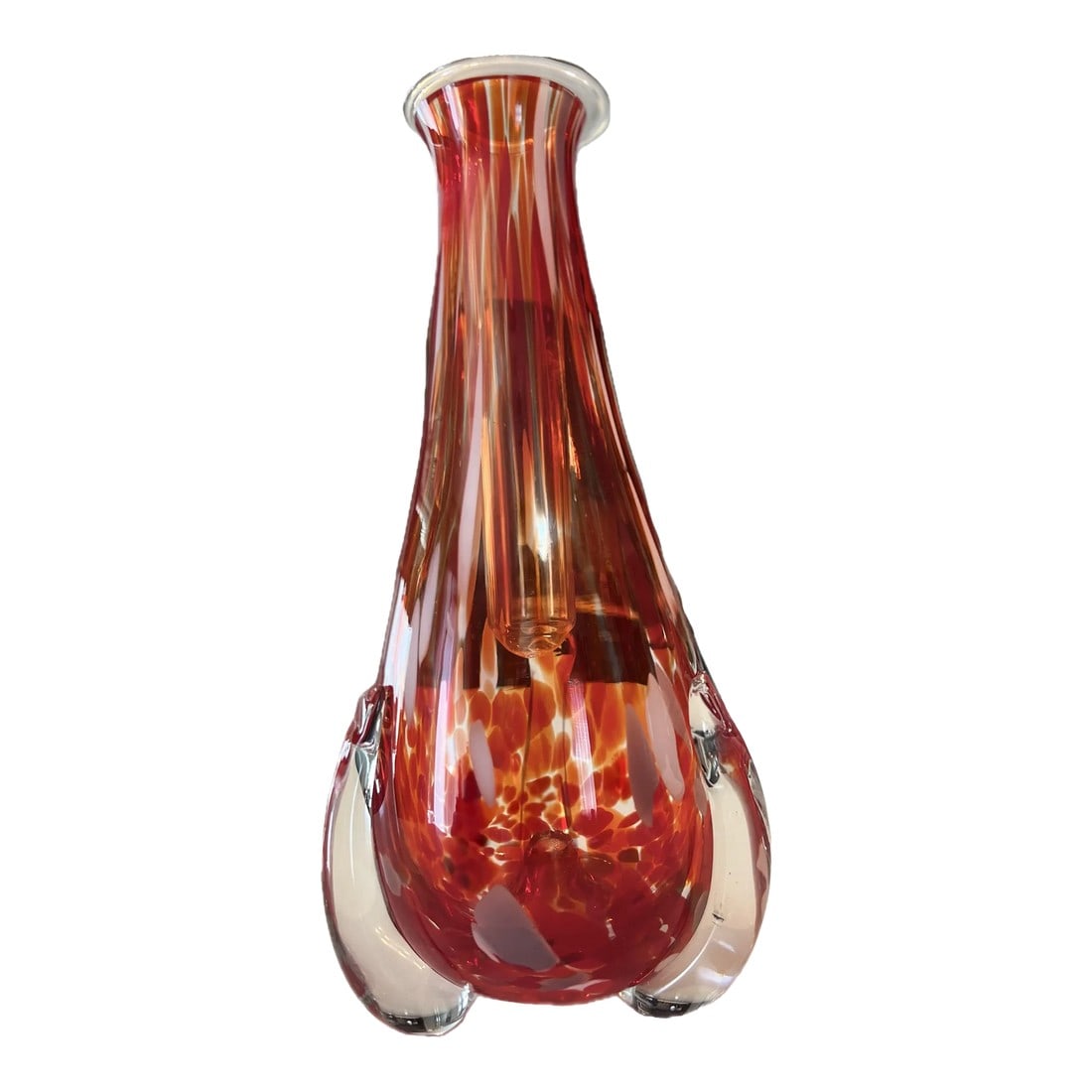 1980s Vaso in Vetro Murano Hand-Blown Glass Bud Vase (1 of 11)
