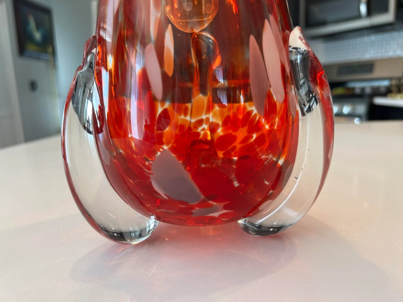 1980s Vaso in Vetro Murano Hand-Blown Glass Bud Vase - 2