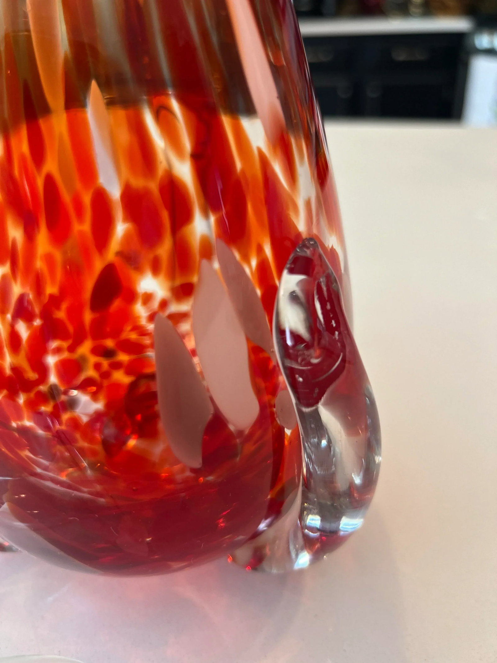 1980s Vaso in Vetro Murano Hand-Blown Glass Bud Vase - 8