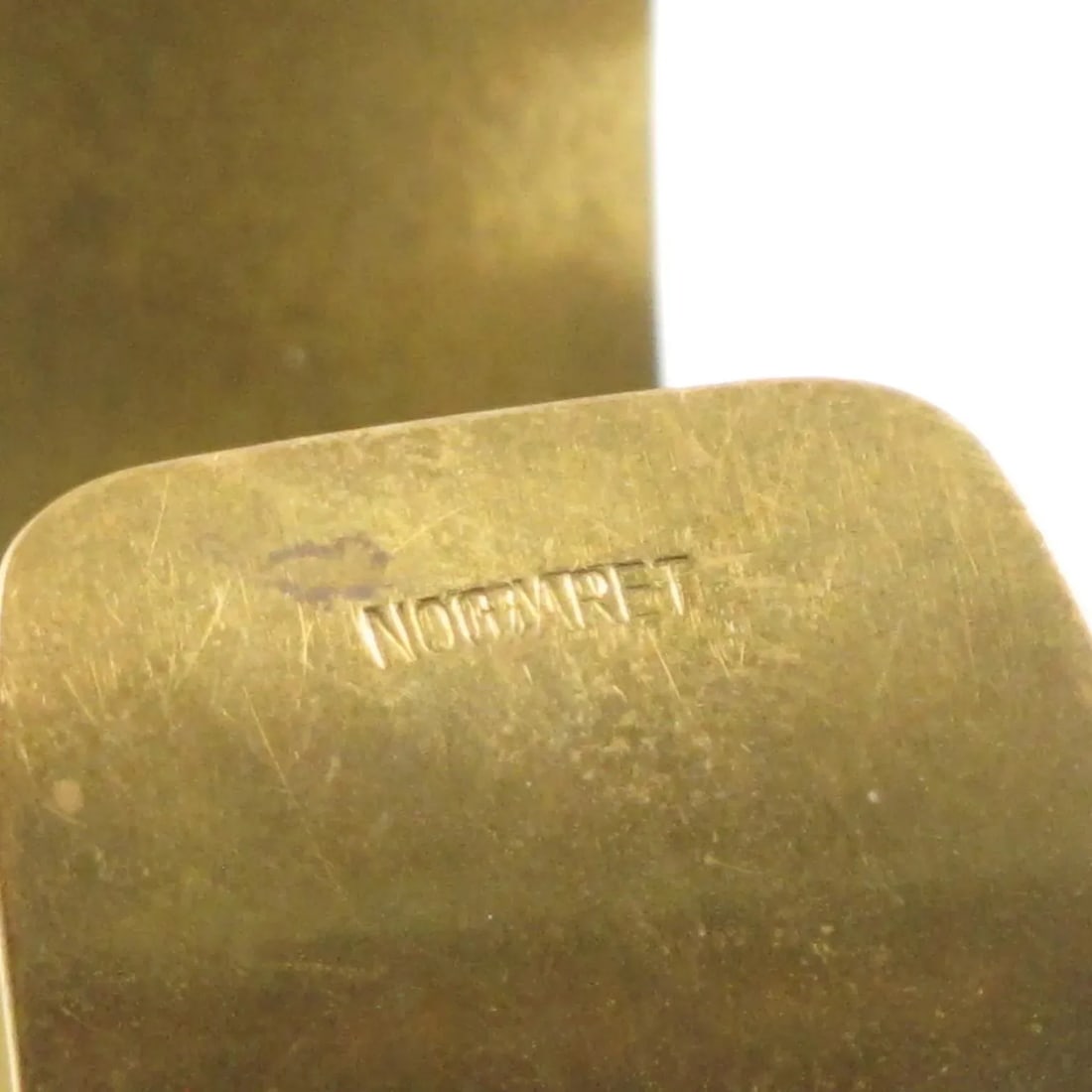 French Sculptor Henri Nogaret 1960s Brutalist Bronze Cuff Bracelet - 6