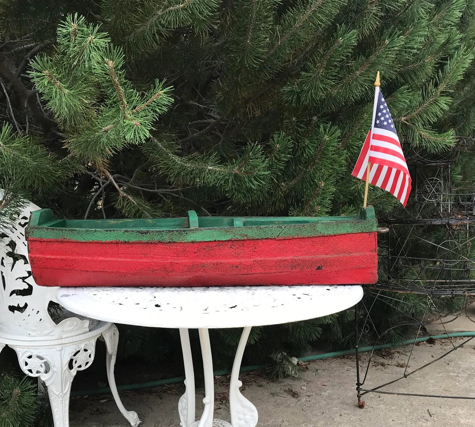 Folk Art Pond Boat - 3