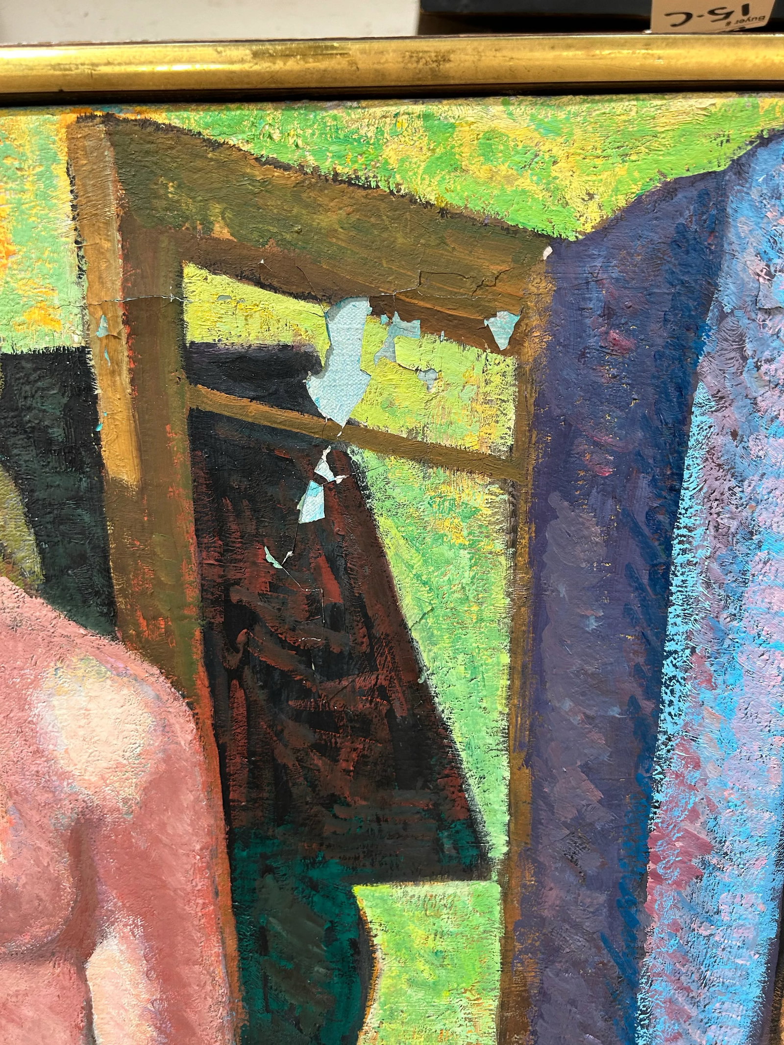 1990s Large Impressionist Oil Painting of Nude Woman and Cat by Robert Finch, Framed - 7