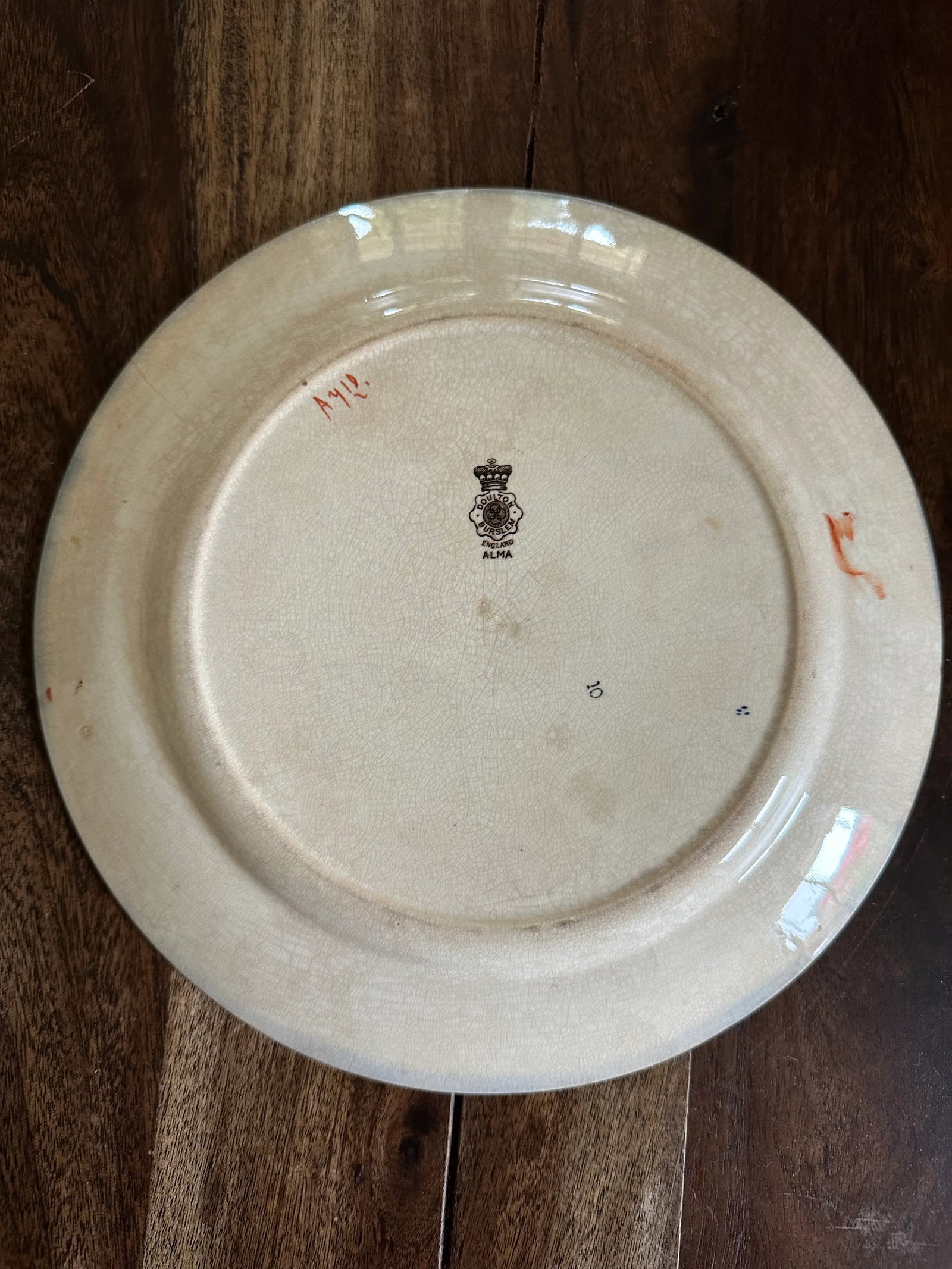 Antique Victorian Doulton's Burslem "Alma" Pattern Dinner Plate - 2