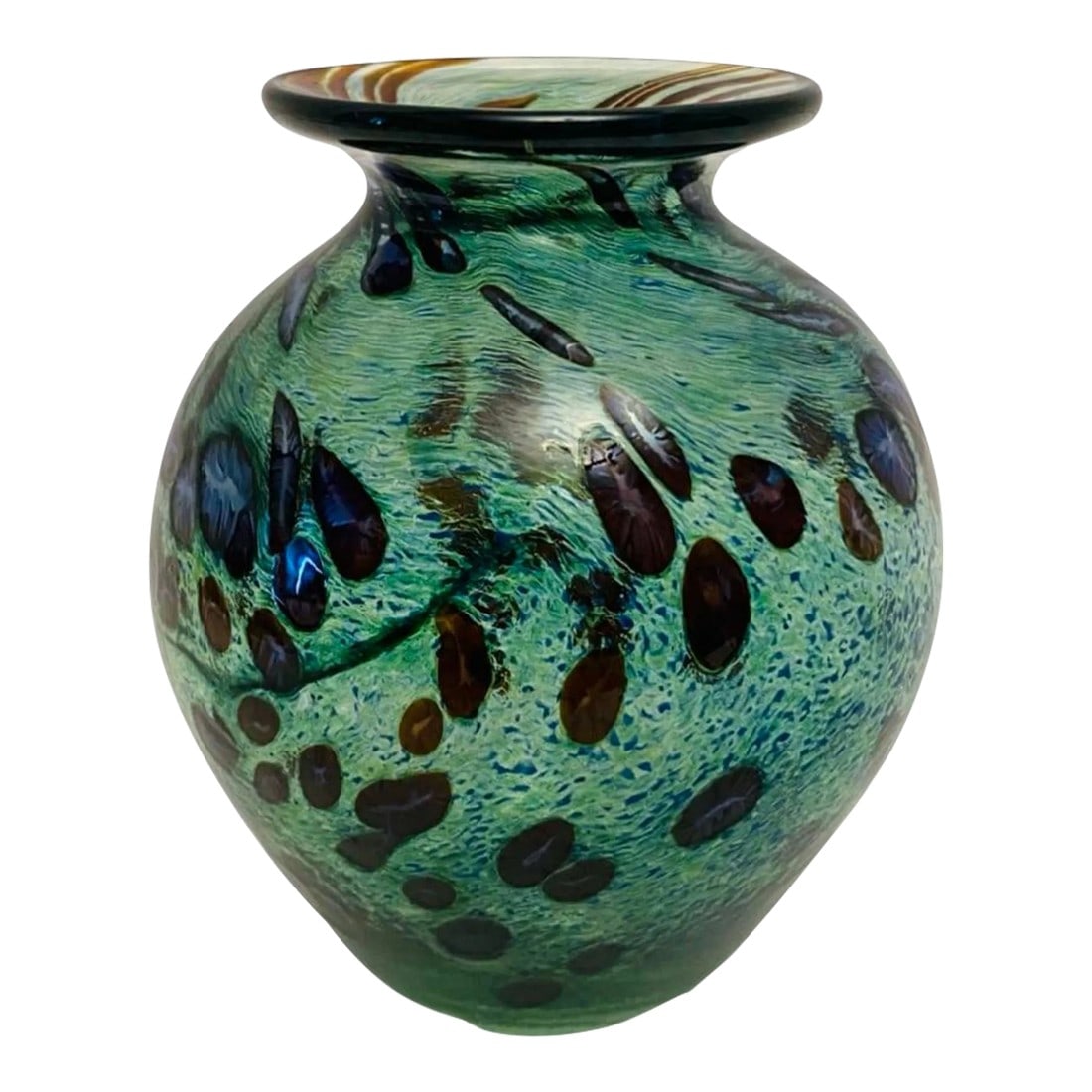 1995 Julia Donnelly Signed British Studio Art Glass Vase (1 of 5)