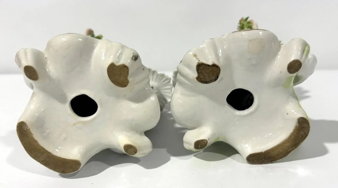 Pair of Late 18th Century Derby Bocage Candlesticks - 7