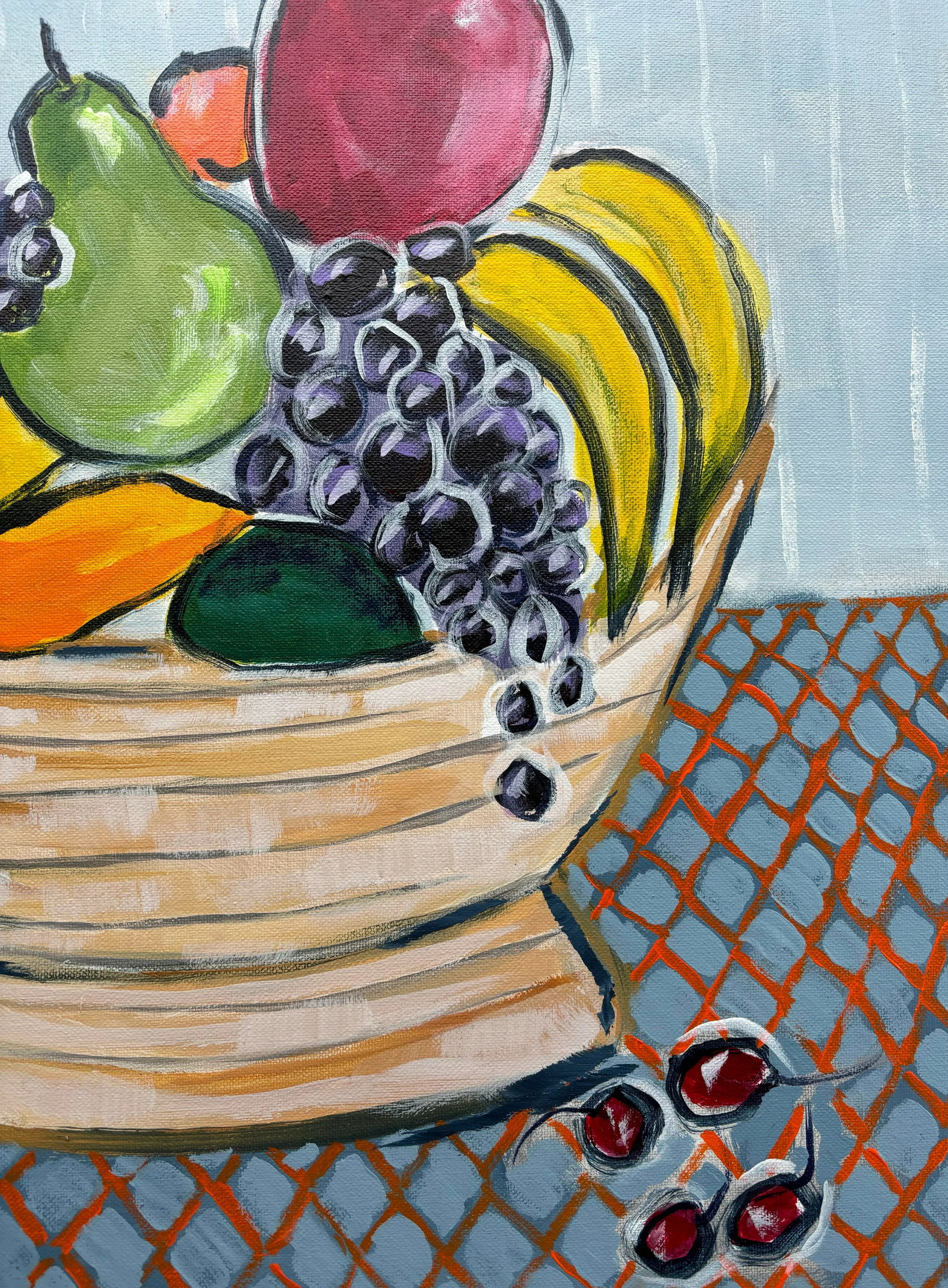 Fruit Bowl Original Contemporary Acrylic Still Life Painting by Linda McDonough - 10