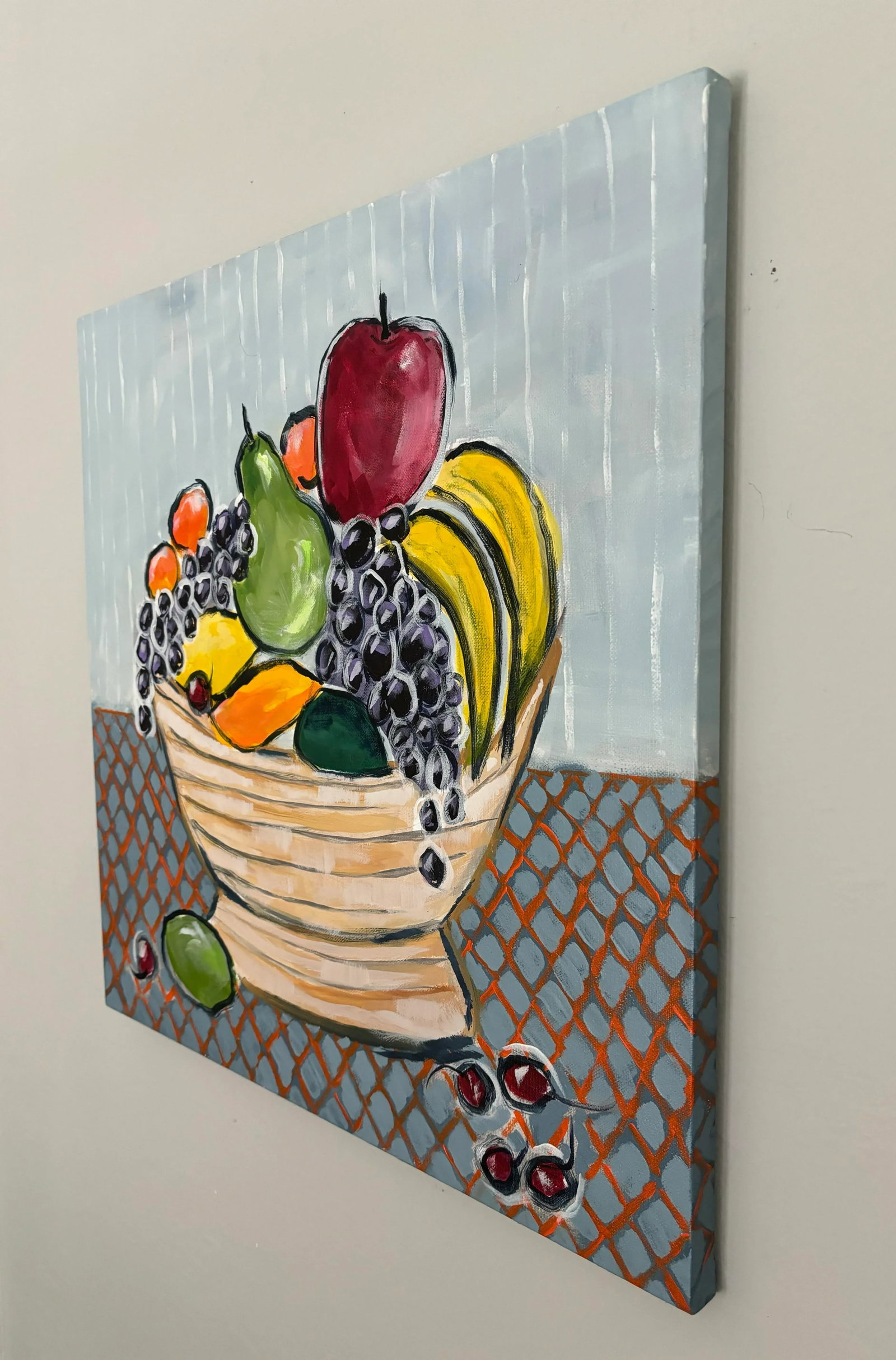 Fruit Bowl Original Contemporary Acrylic Still Life Painting by Linda McDonough - 2