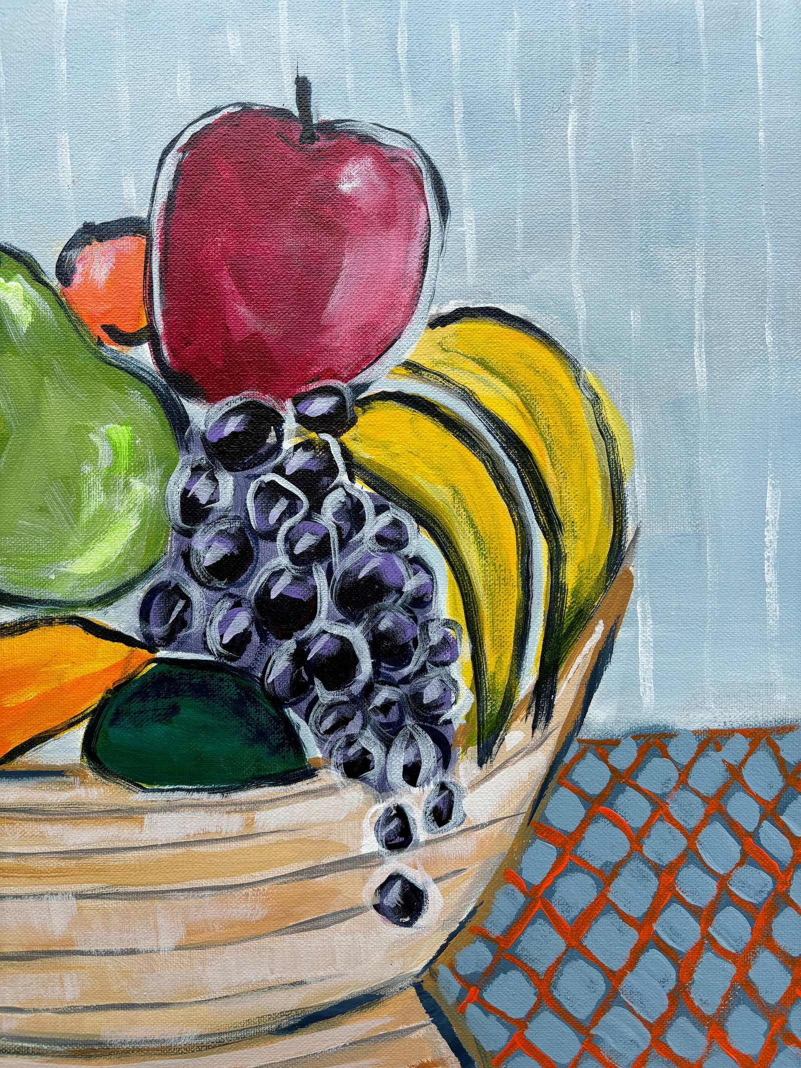 Fruit Bowl Original Contemporary Acrylic Still Life Painting by Linda McDonough - 3