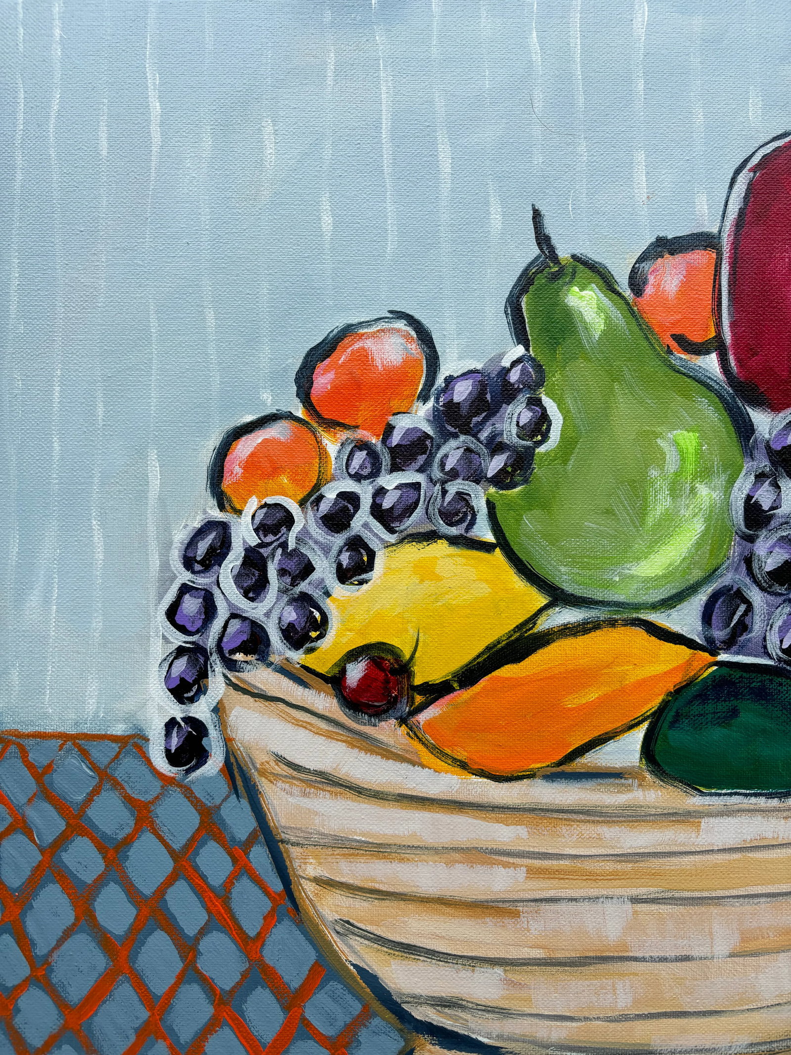 Fruit Bowl Original Contemporary Acrylic Still Life Painting by Linda McDonough - 6