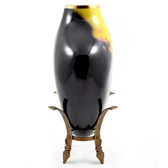 American Porcelain Vase Arrow Shaped, Signed M. Chin - 3