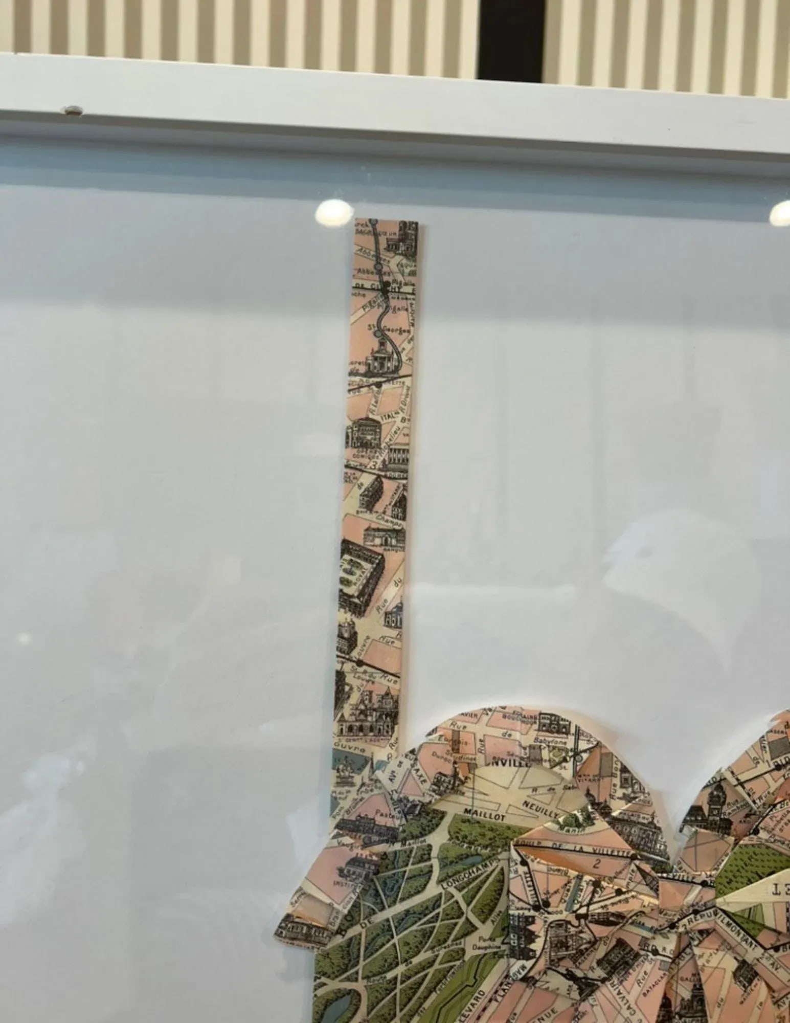 Framed Dress Handmade From a Vintage Map of Paris - 5
