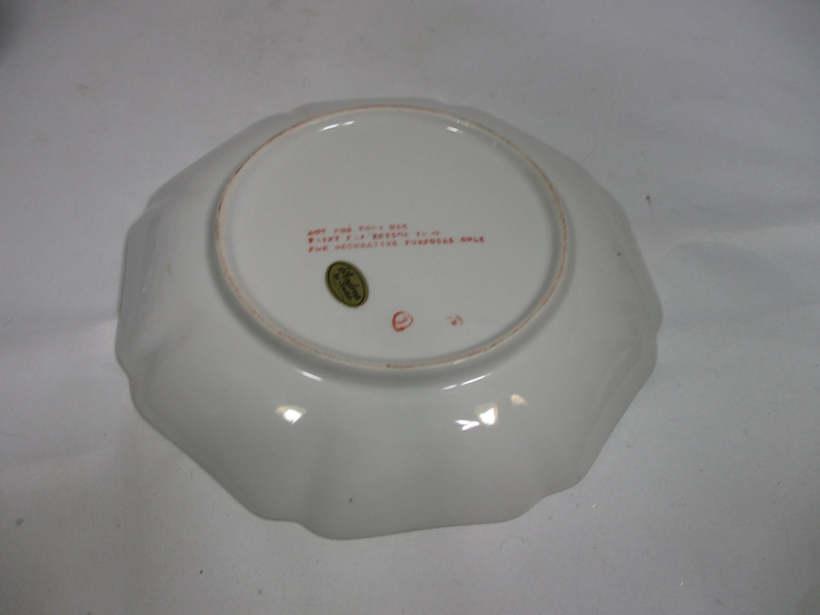 Vintage 1970s Andrea by Sadek Asian Tobacco Leaf Plate - 5