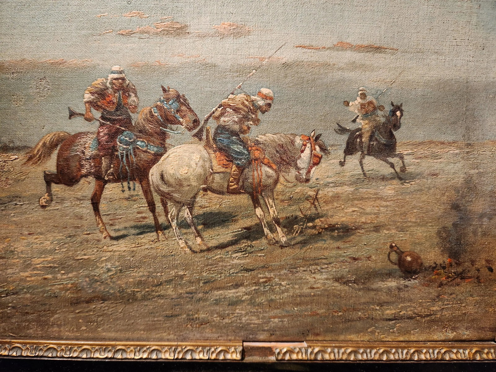 19th Century Orientalist French Oil on Canvas, Framed - 7