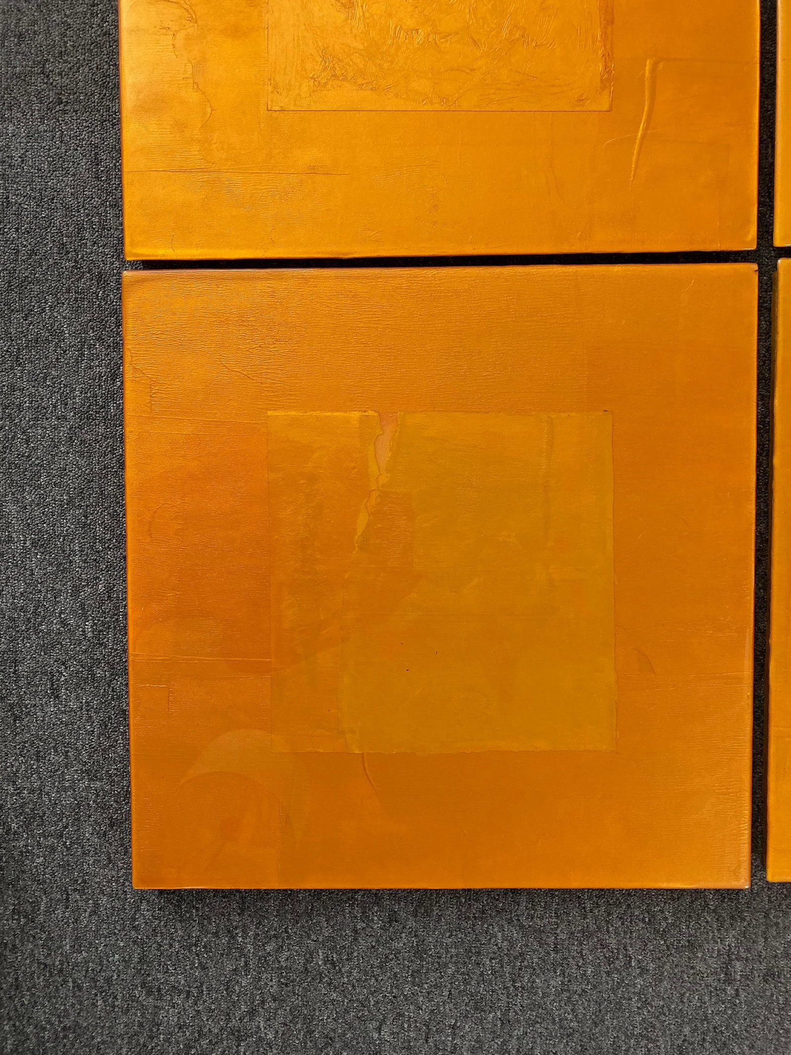 Original Orange Resin Paintings on Board by Varga, 2003 - Set of 6 - 6