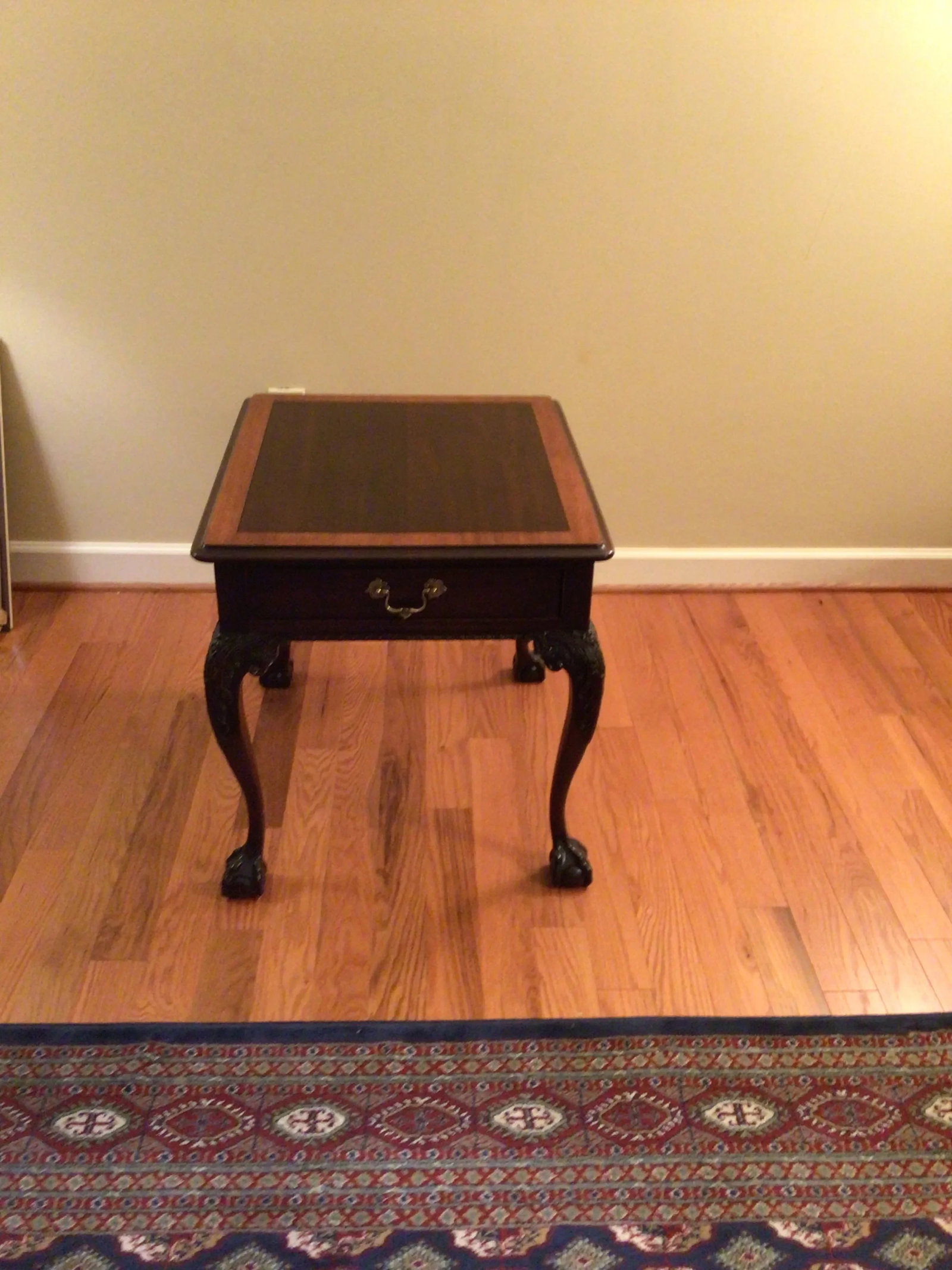 1990s Stickley Mahogany Ball and Claw End Table - 2