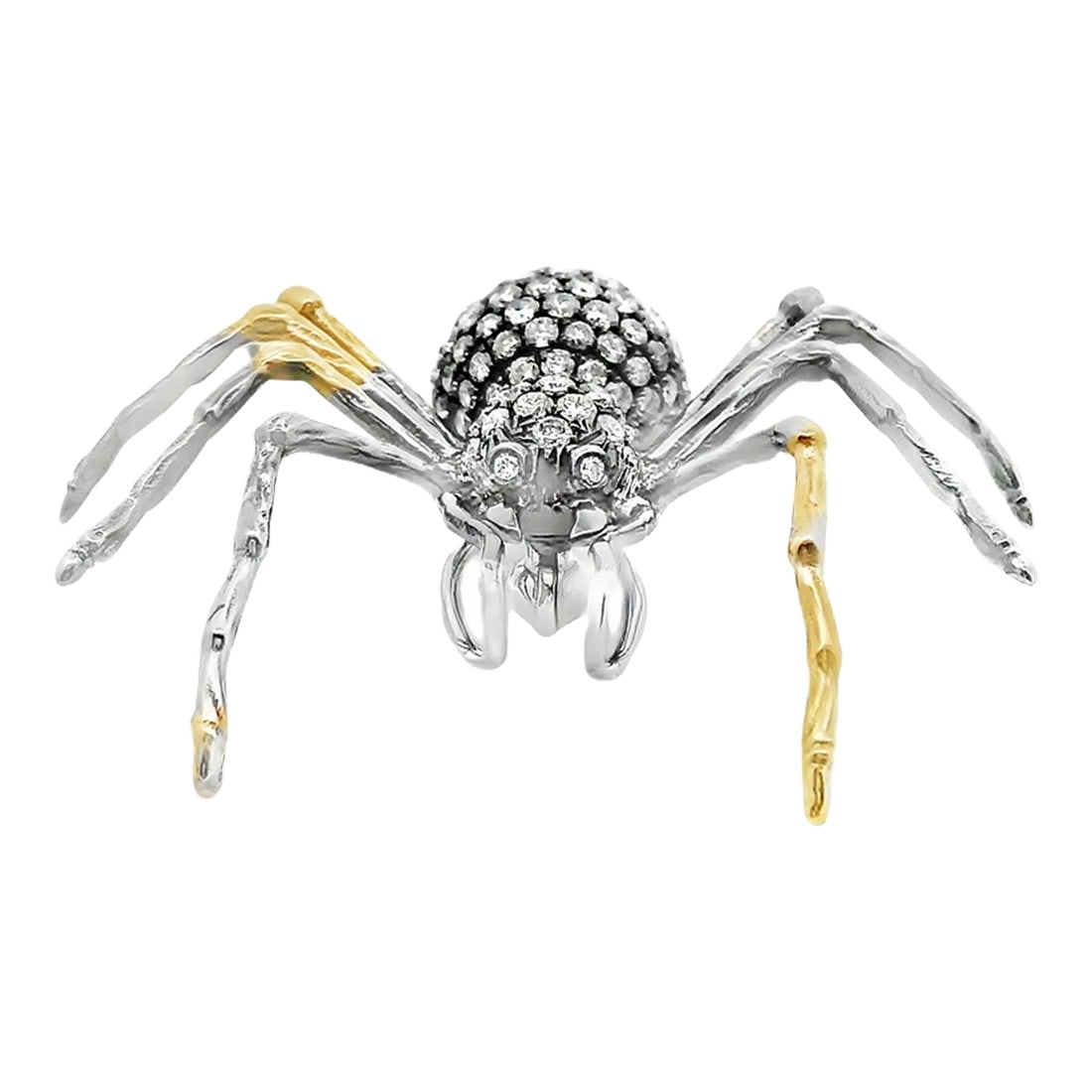 18k Gold Diamond Spider Brooch-Pendant (1 of 5)