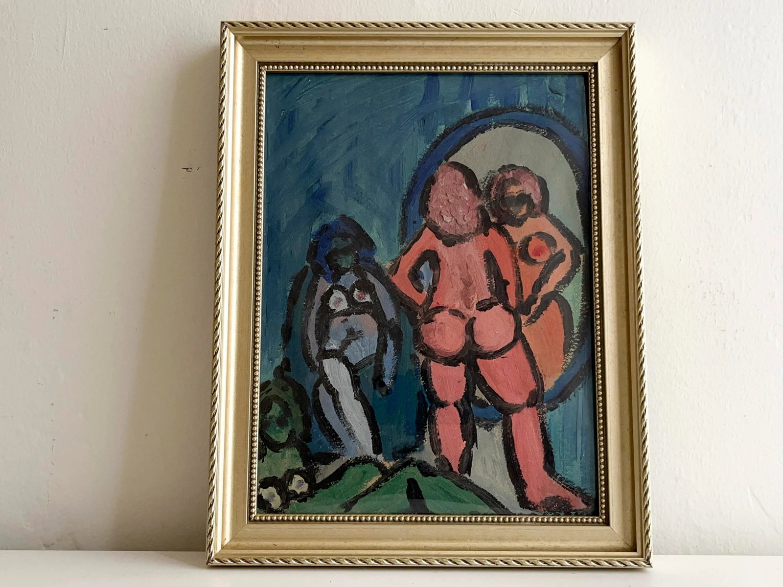 Abstract Female Nude Painting, Signed - 4