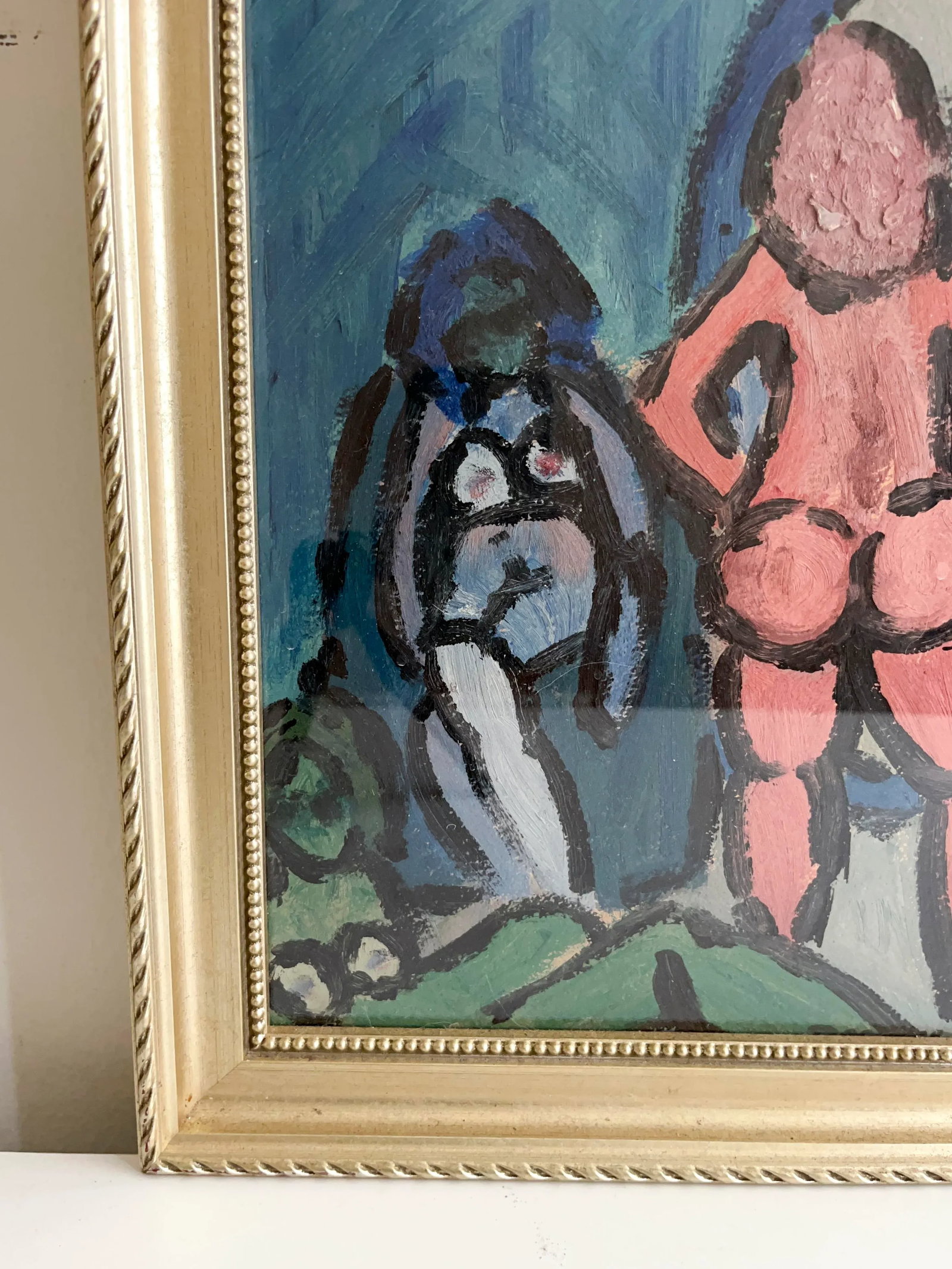 Abstract Female Nude Painting, Signed - 7