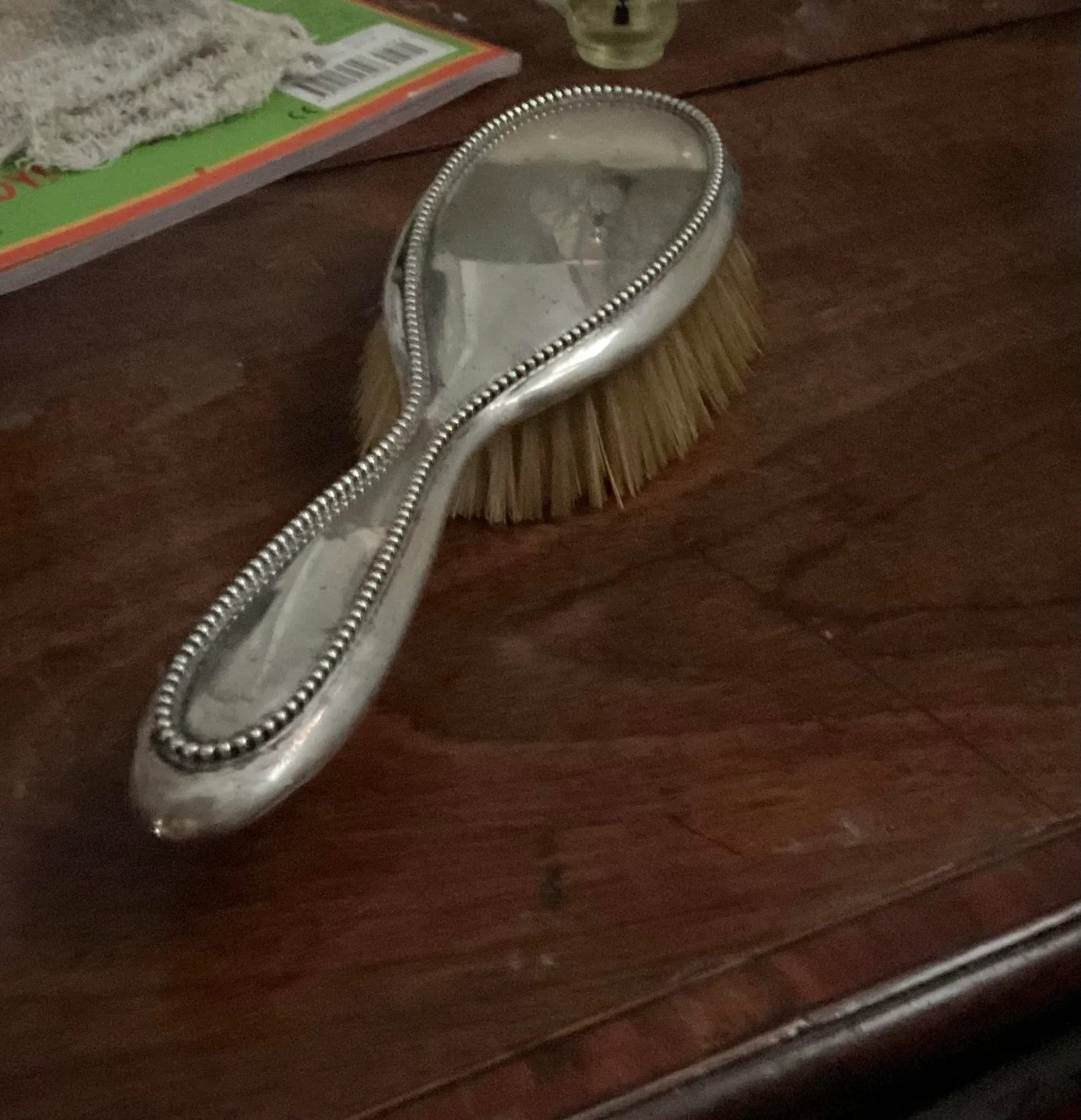 Antique Sterling Hair Brush - 2