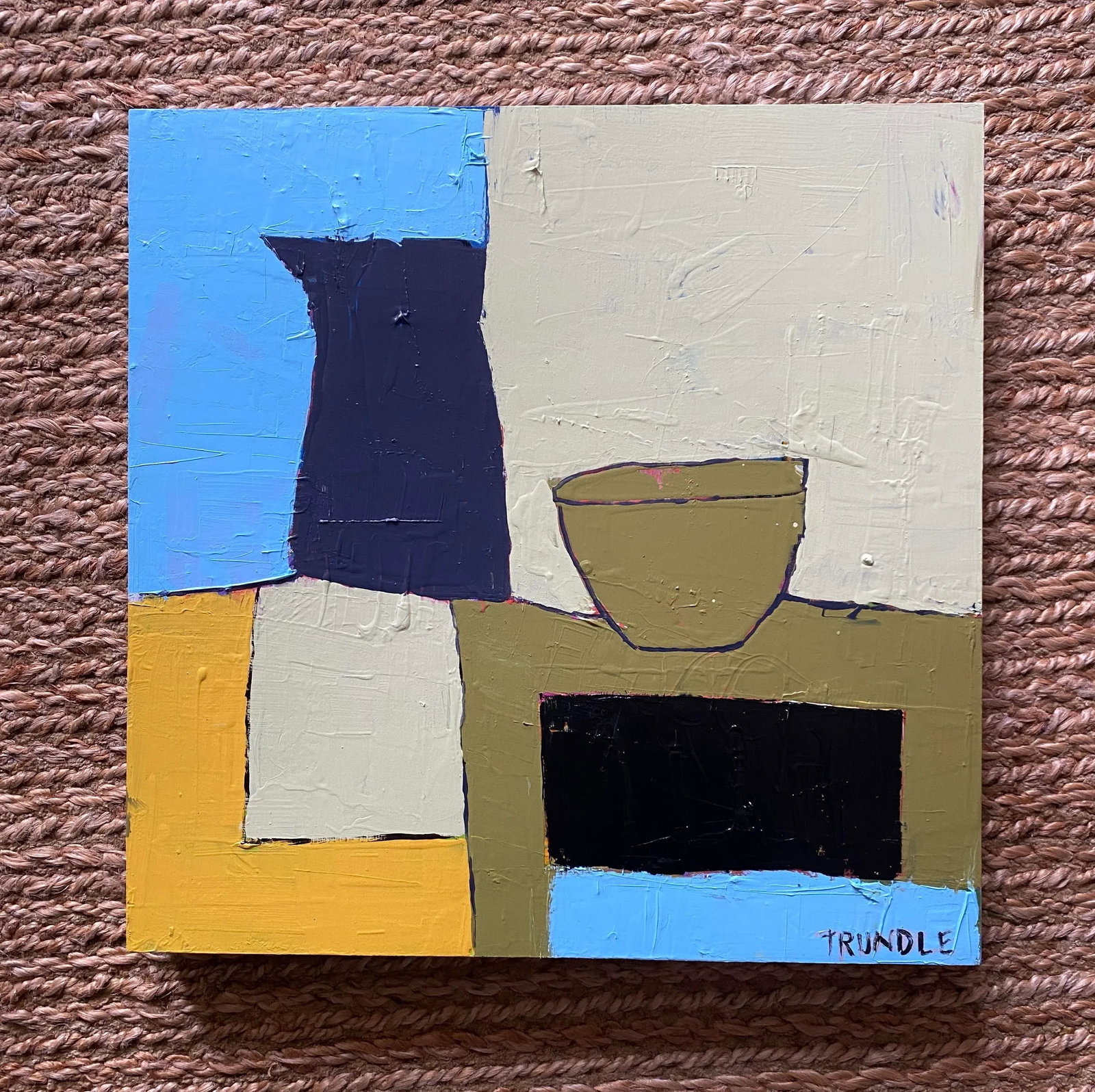 Sarah Trundle, Contemporary Abstract Still Life Painting, "Familiarities" - 2