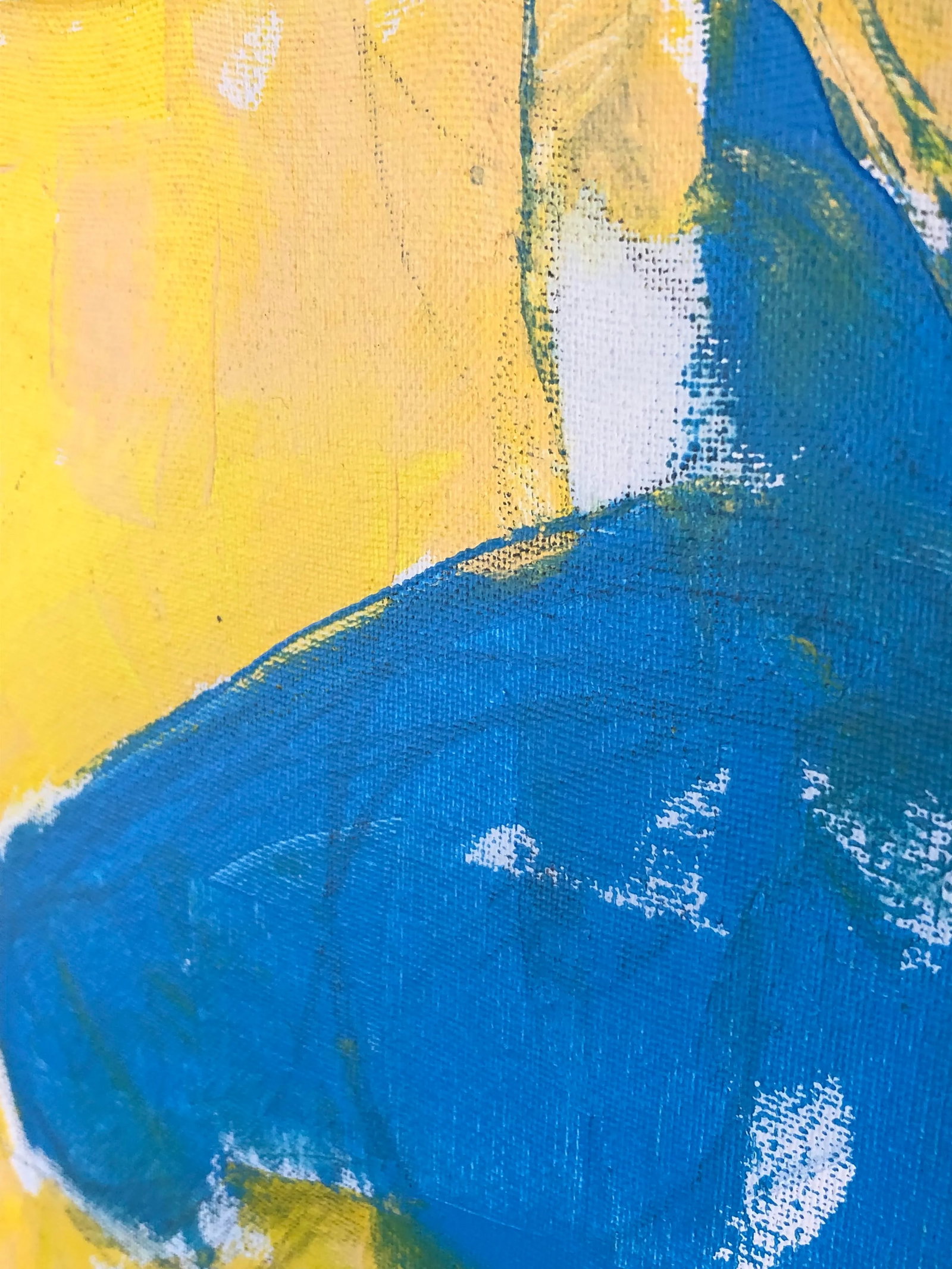 Contemporary Painting, "Modern Horse in Yellow and Blue" by Cassandra Auker. Acrylic on Stretche - 6