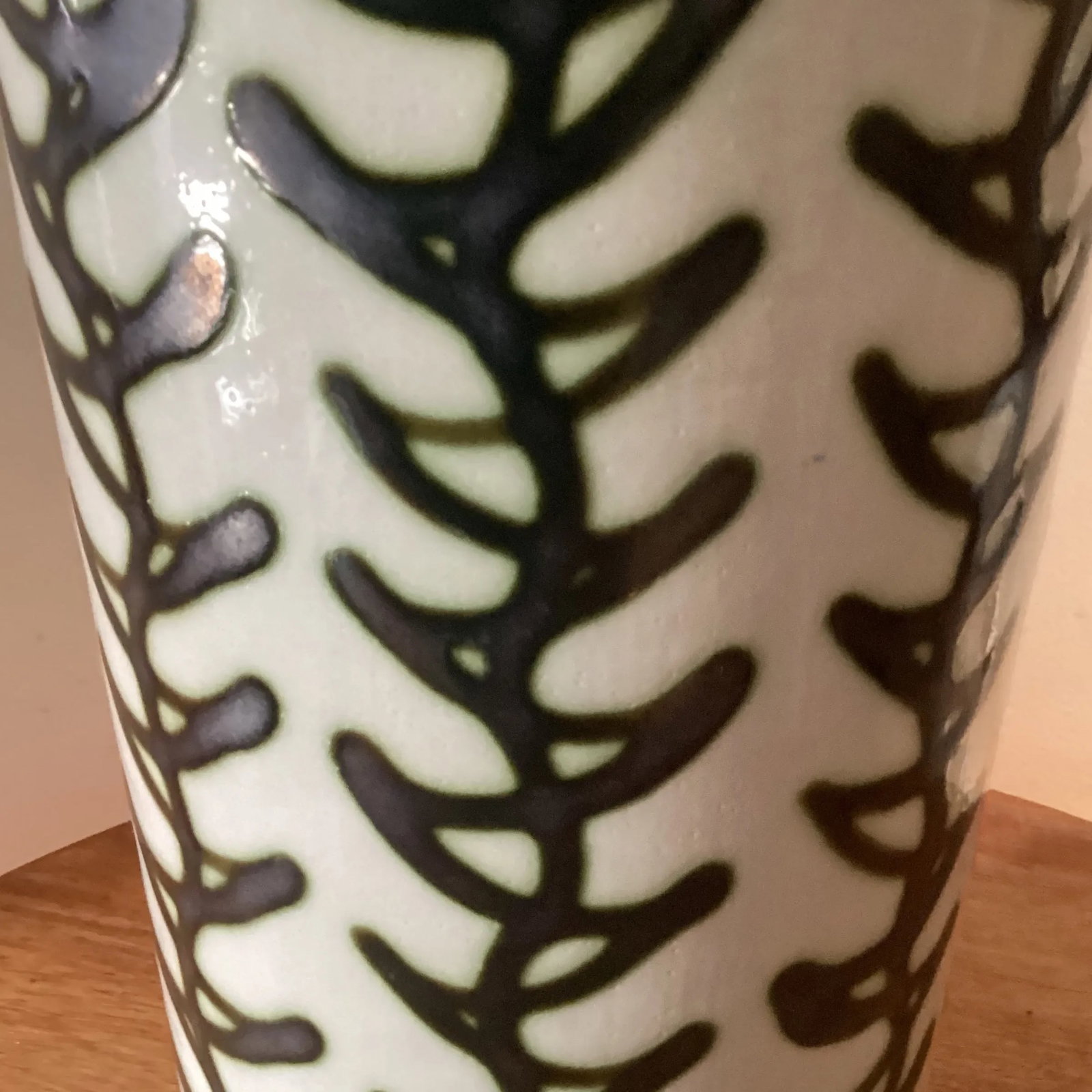 Vintage Kentucky Craft Pottery Art Louisville Stoneware Vase by D L Mahone - 9