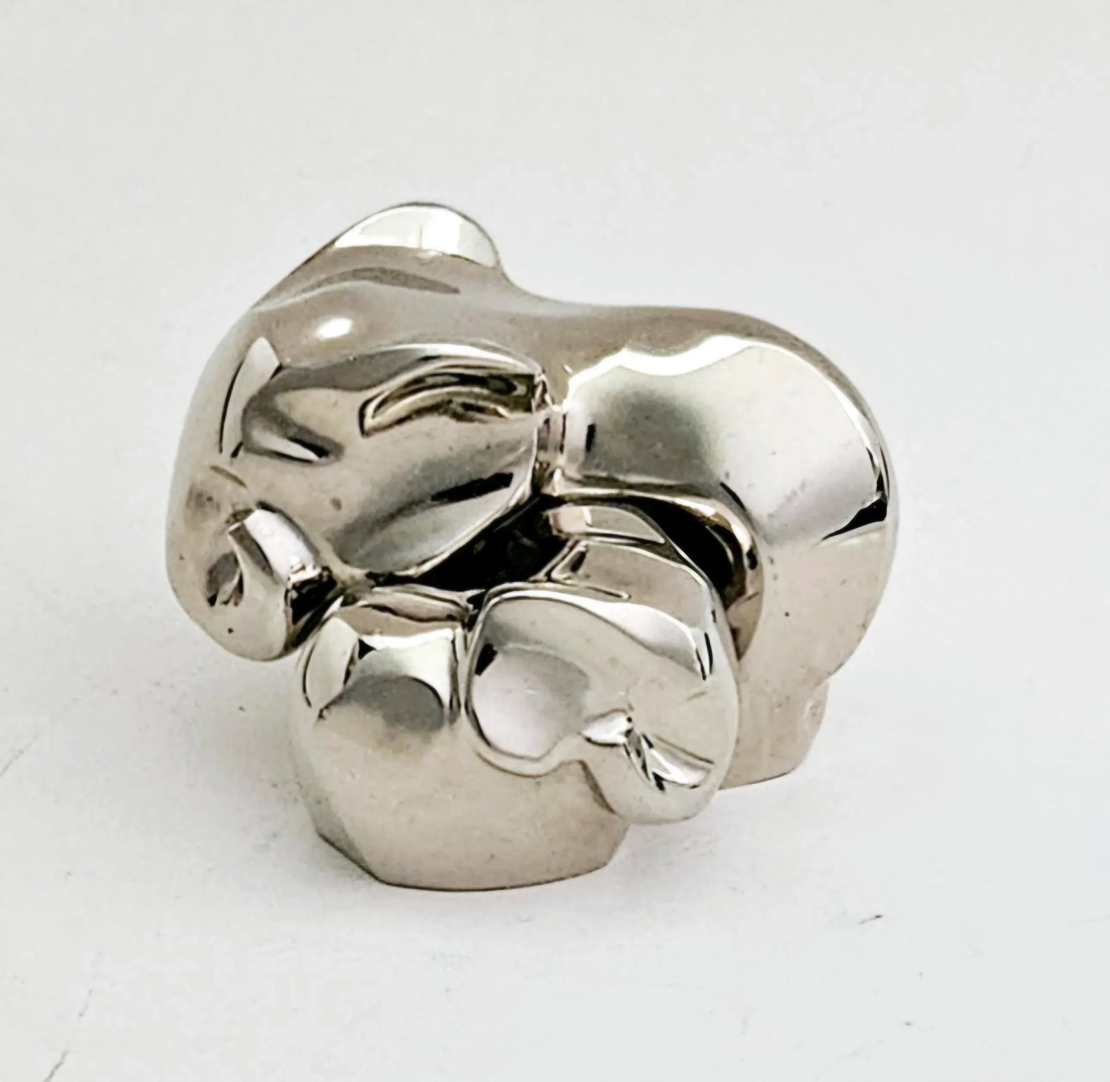 1970s Dansk Modernist Silver Zoo Animal Figure Paperweight Silver Plated by Gunnar Cyren - a Pair - 7