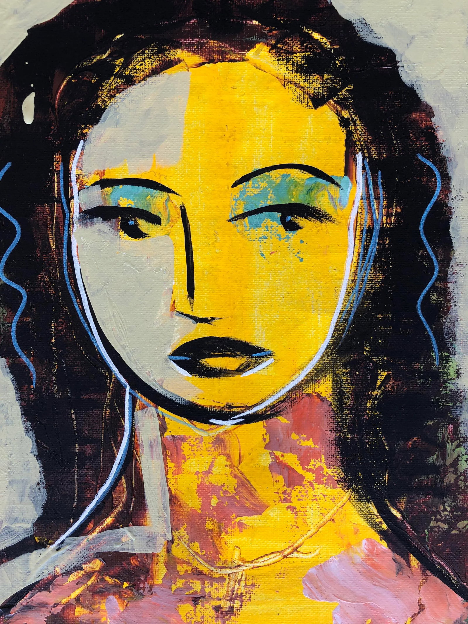 Woman in Yellow and Celadon by Cassandra Auker, Acrylic on Canvas Board - 2