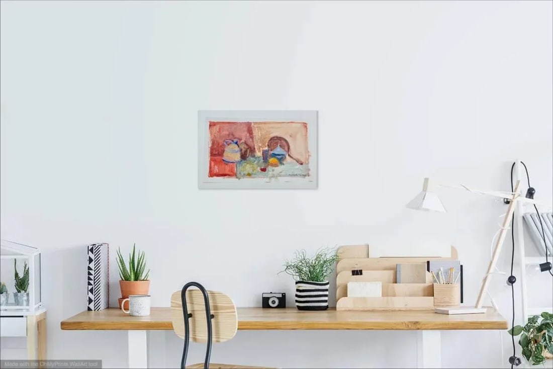 Home in the Kitchen Contemporary Paper Painting - 4
