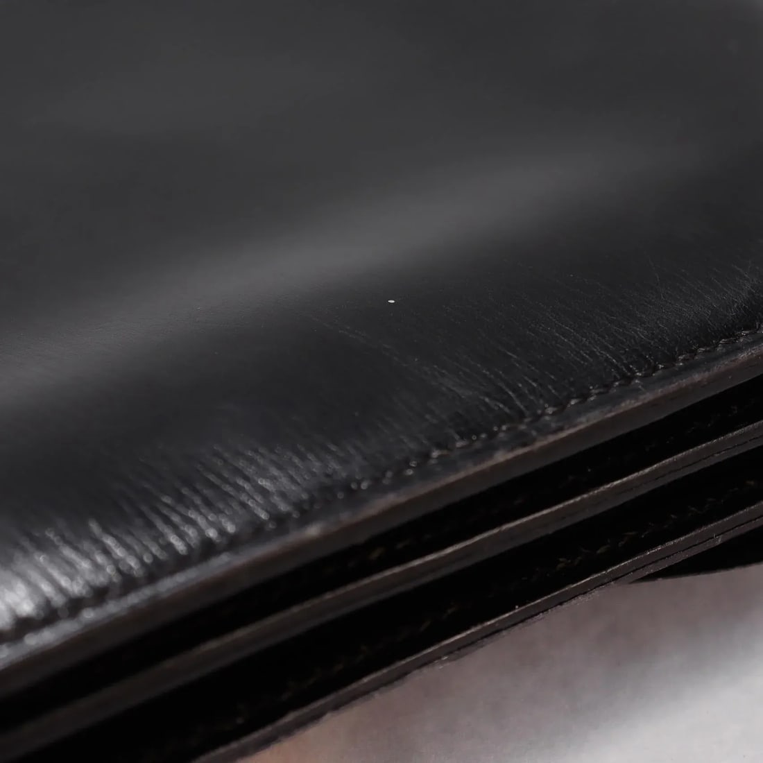 Vintage 1950s Hermes "Sac G8" Handbag in Black Box Leather - 11
