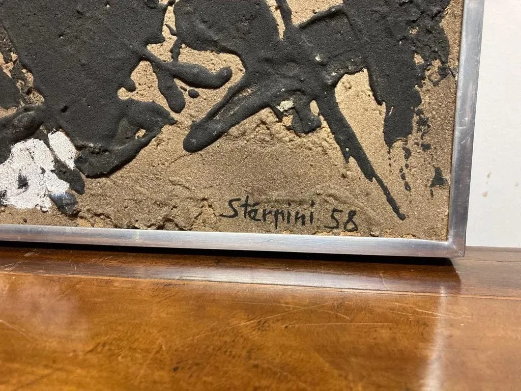 Italian Abstract Expressionist Painting by Ugo Sterpini, Signed and Dated 1958 - 5