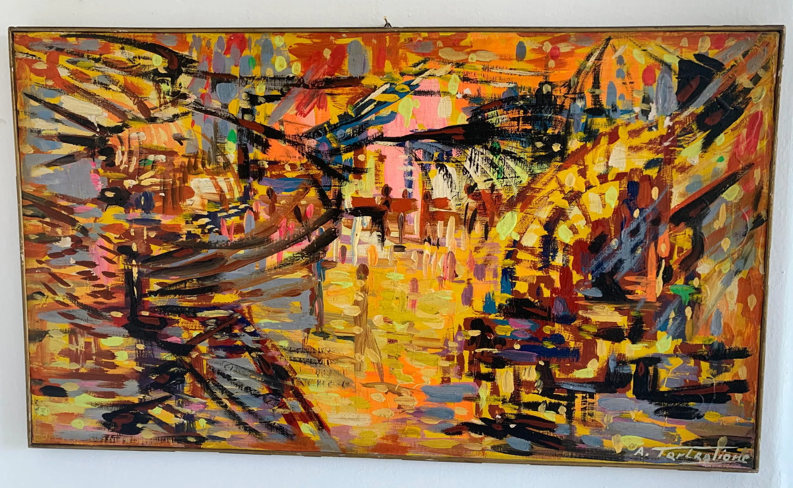 A. Tartaglione Painting Signed Acrylic on Canvas Painting - 2
