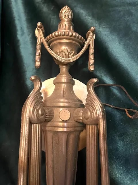 Set of 4 Vintage Brushed Nickel Neoclassical Sconces - 8