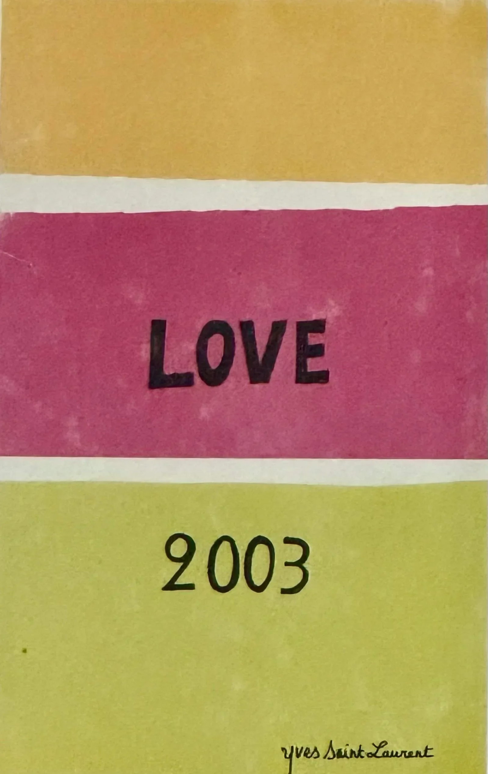 Love 2003, Reproduction Print After Yves Saint Laurent - 2