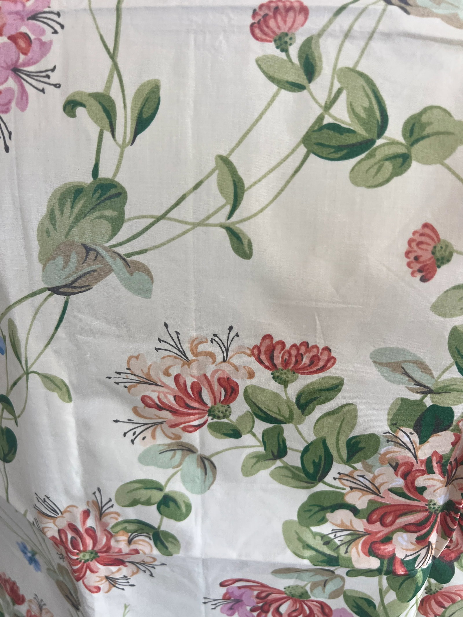 Brunschwig & Fils Cotton Floral Print in Pale Yellow Fabric - 4