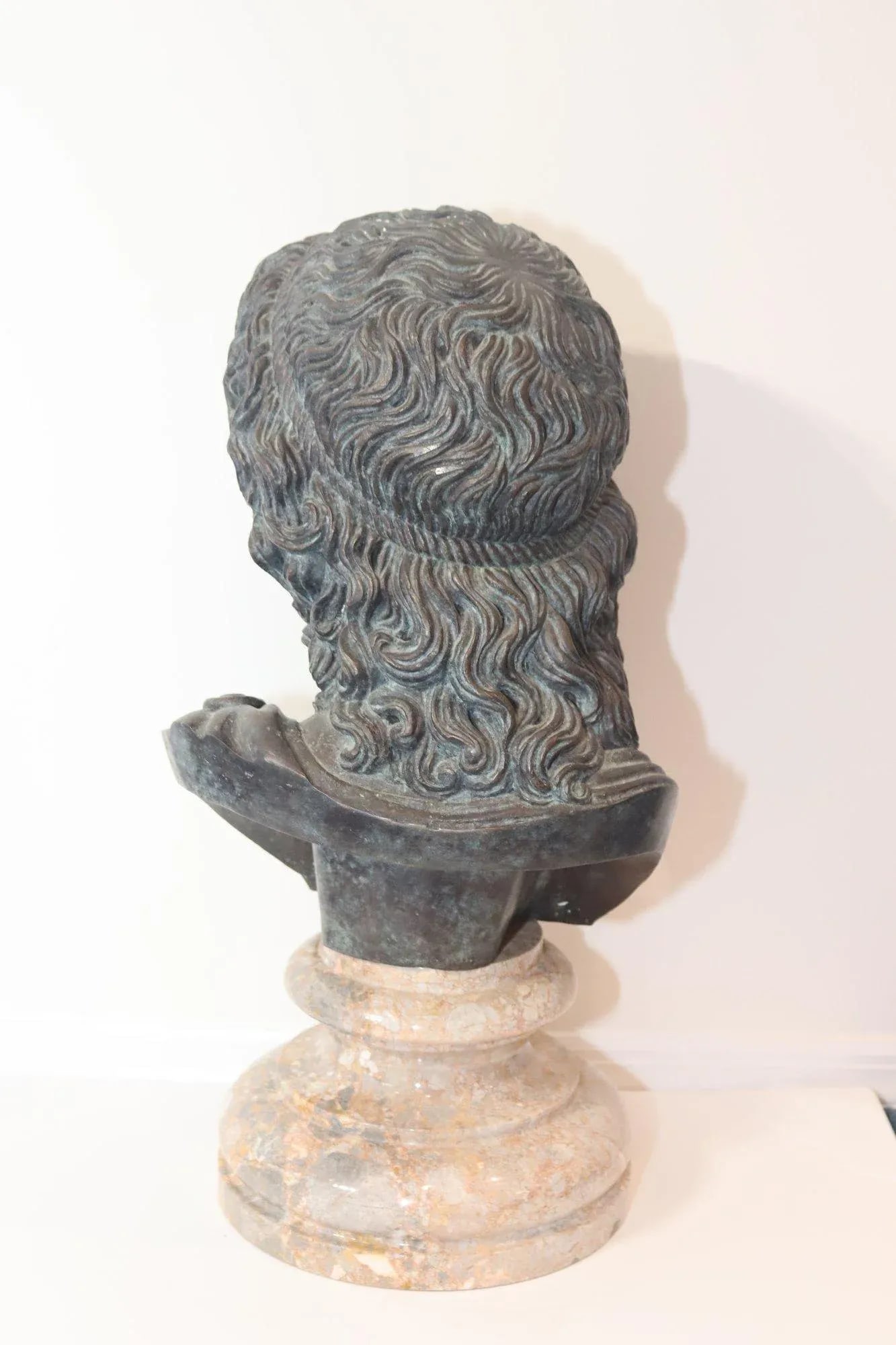 Vintage Bronze Bust on Marble Base - 3