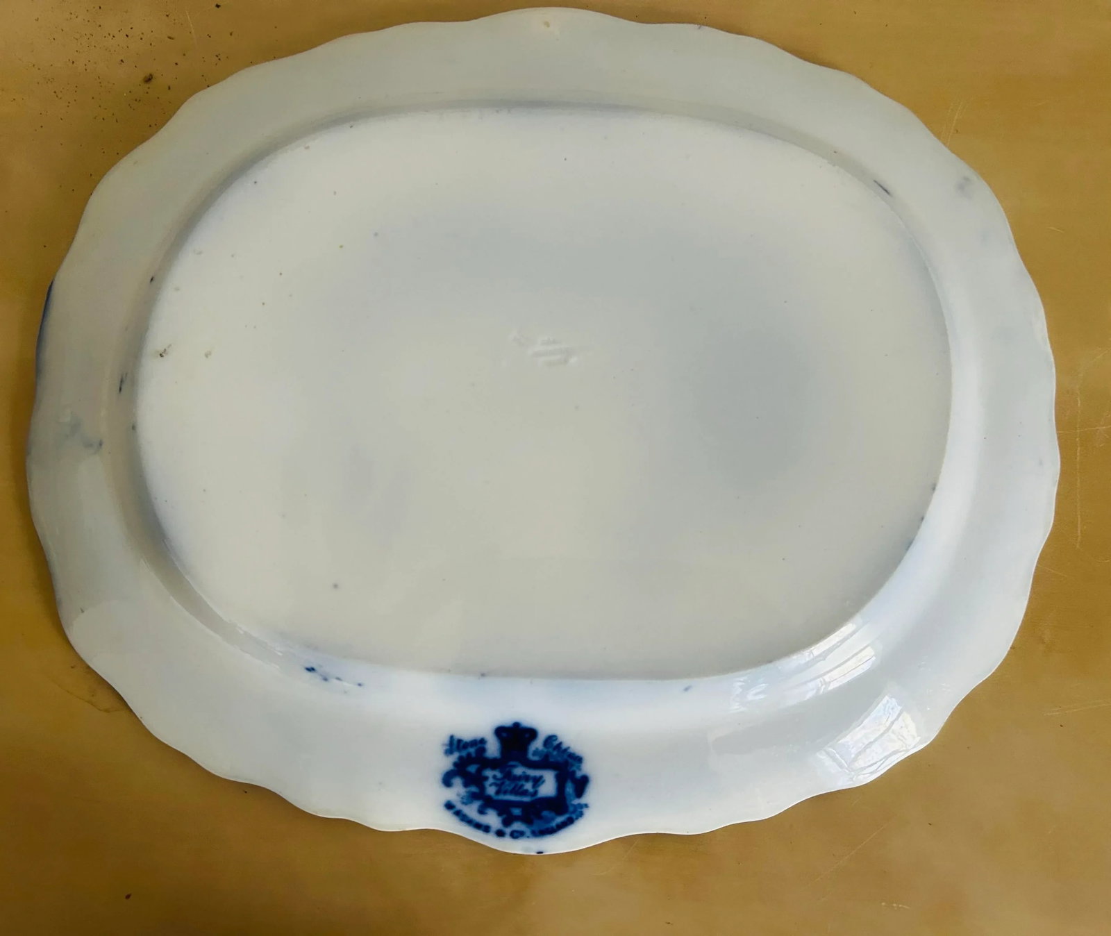 Antique 1893 Flow Blue Stoneware "Fairy Villas" Made in England by W Adams Co. -8 Pieces - 9