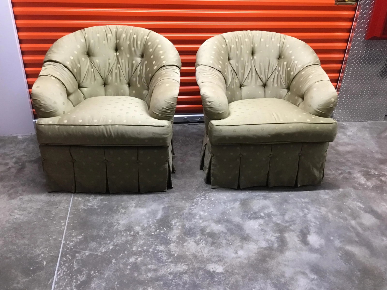 Vintage Ethan Allen Swivel Chairs - a Pair - 3