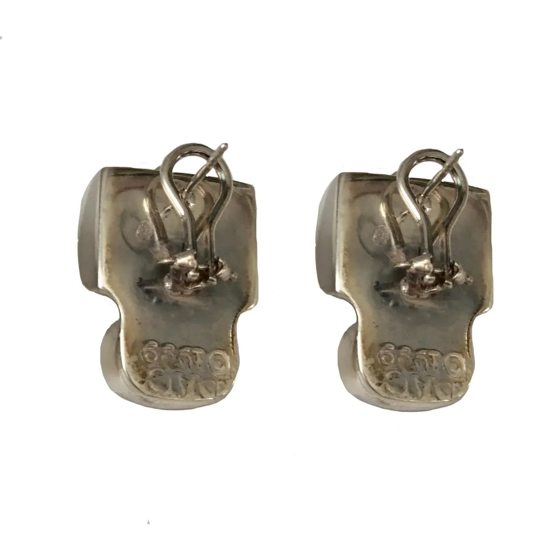1990s Vintage DAC Sterling & Citrine Designer Earrings - 2