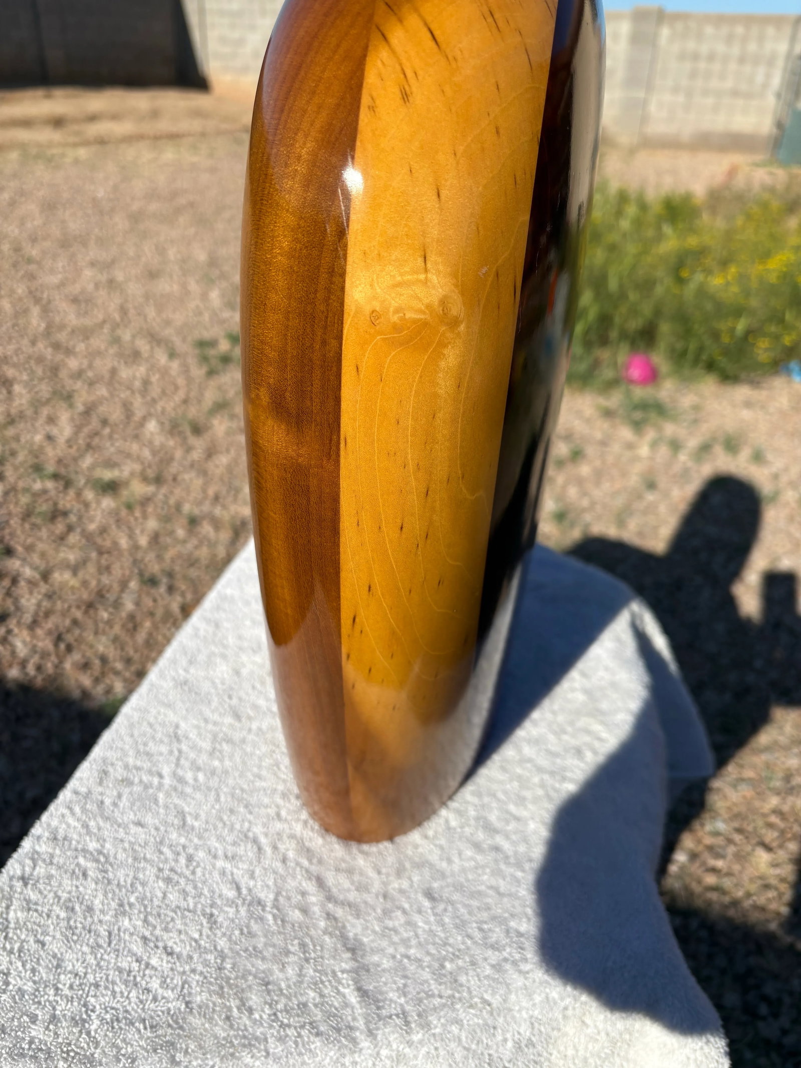 1970s Paul La Montagna Art Turned Wood Vase - 5