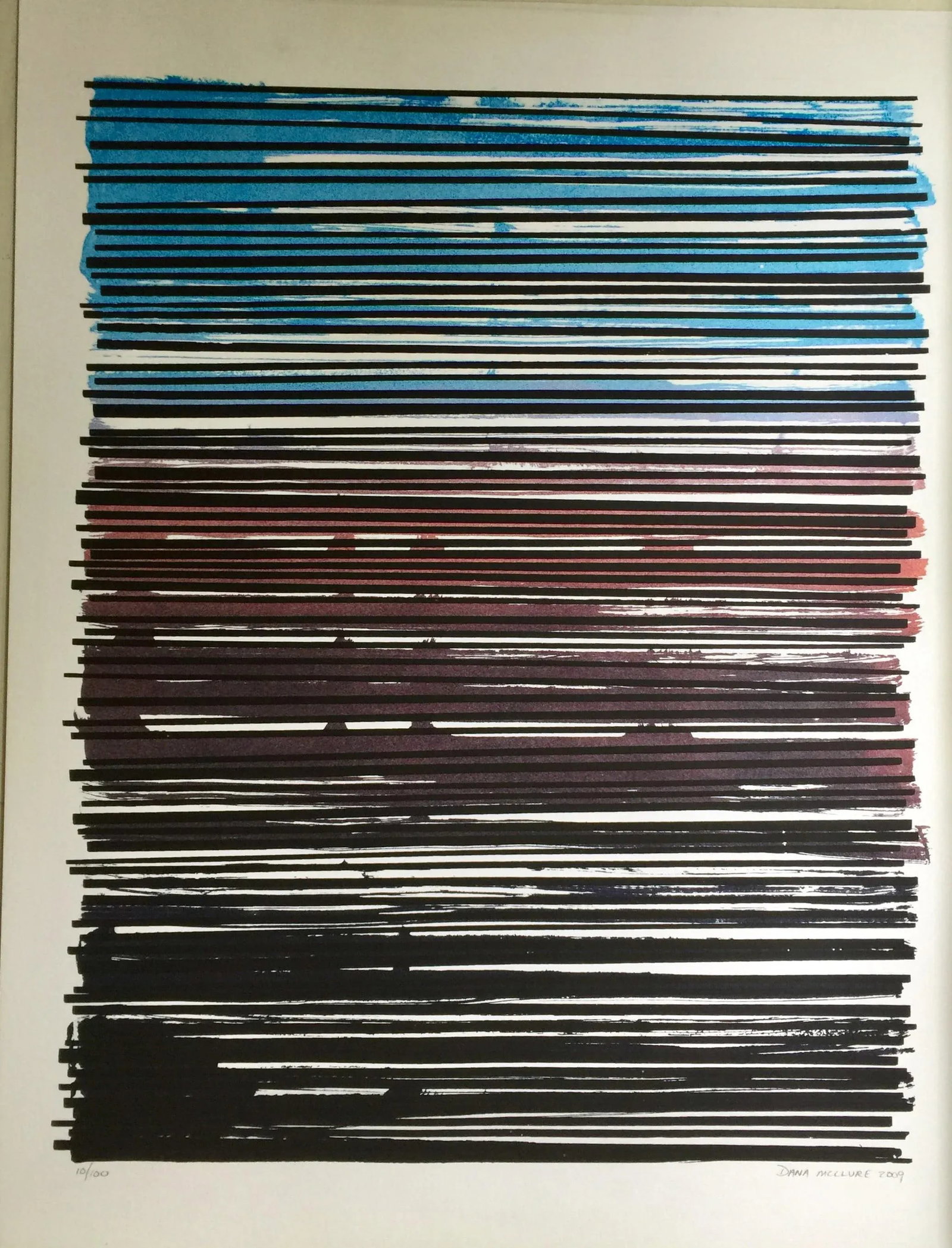 Abstract Mono-Print from Line Series by Dana McClure - 2