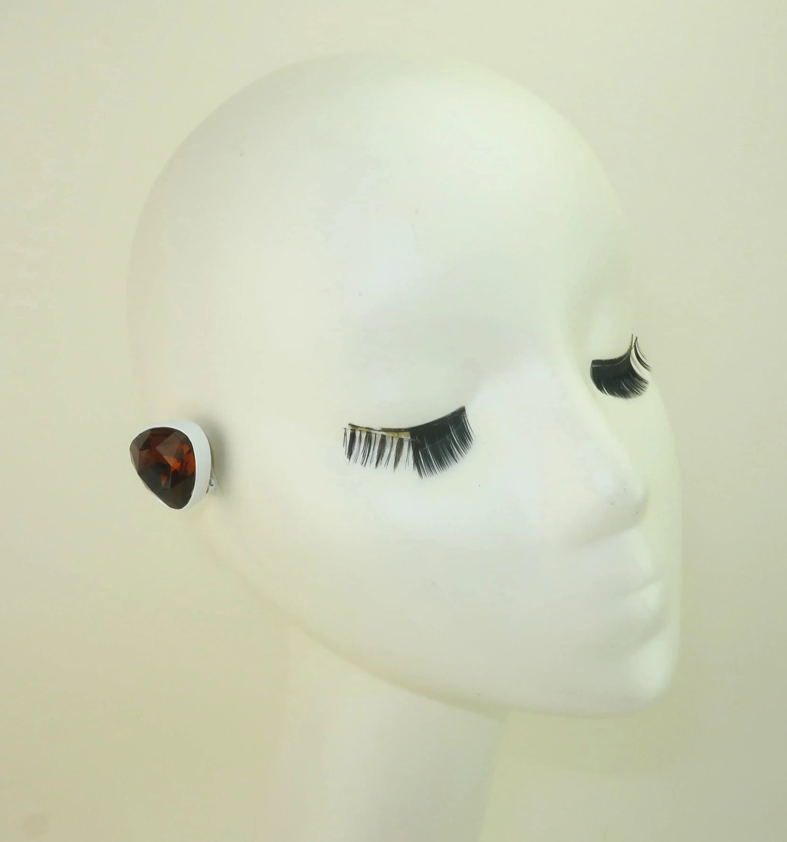 1970s Kenneth Jay Lane Faux Topaz Crystal & Enamel Earrings - 2