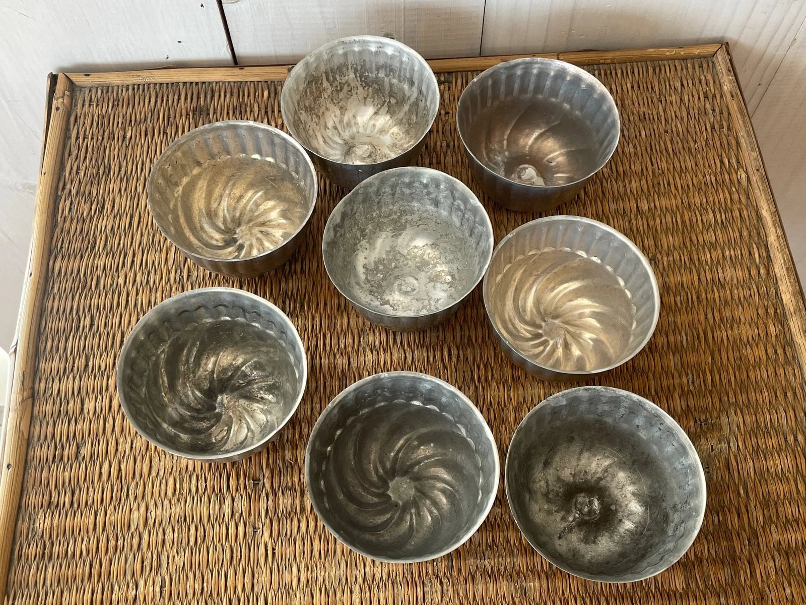 Set of Eight Mid Century Miniature Bundt Cake Molds - 8