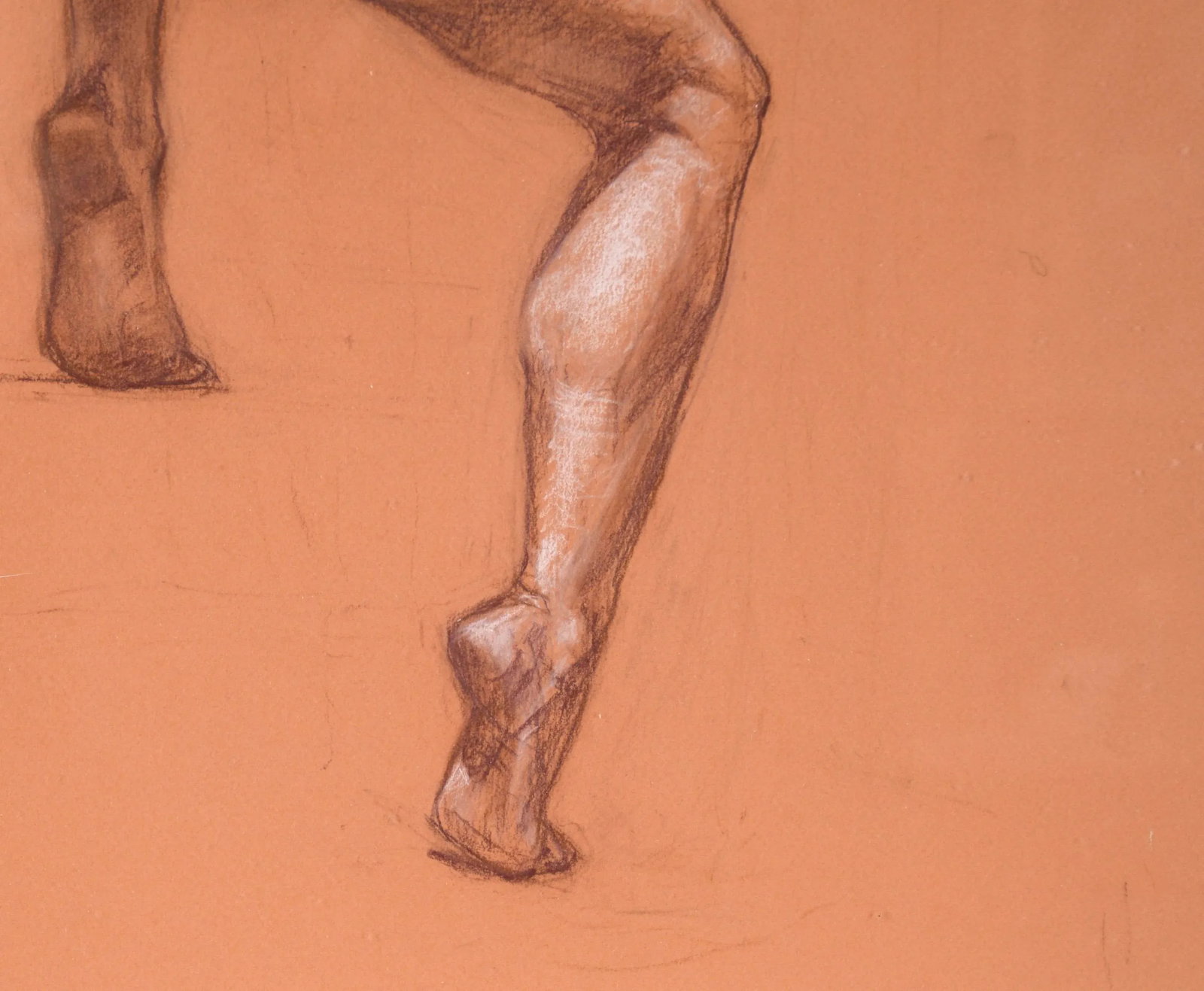 Seated Figure Nude in Pastel and Color Pencil on Paper by George Wishon - 5